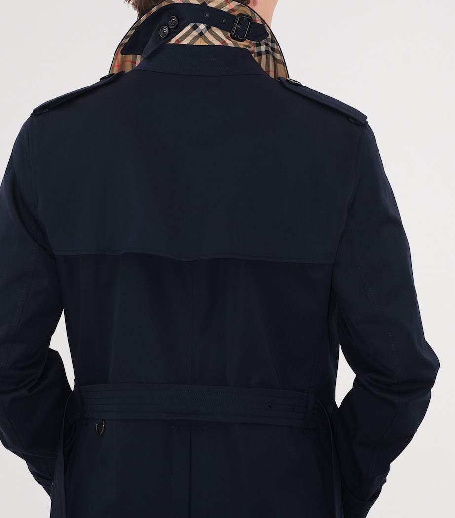 Mid-Length Kensington Heritage Trench Coat COAL BLUE Image 6