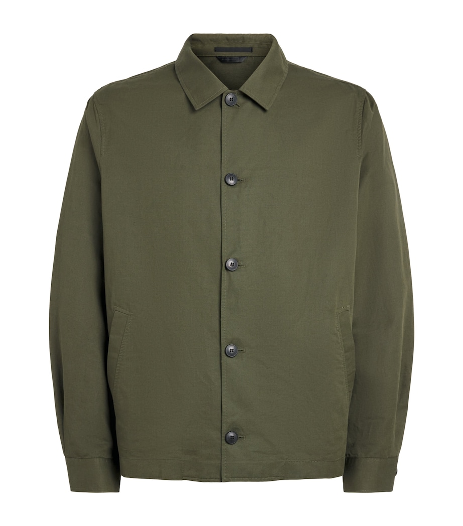 Sunspel Mens Cotton-Linen Field Jacket Gniz Deep Image 1