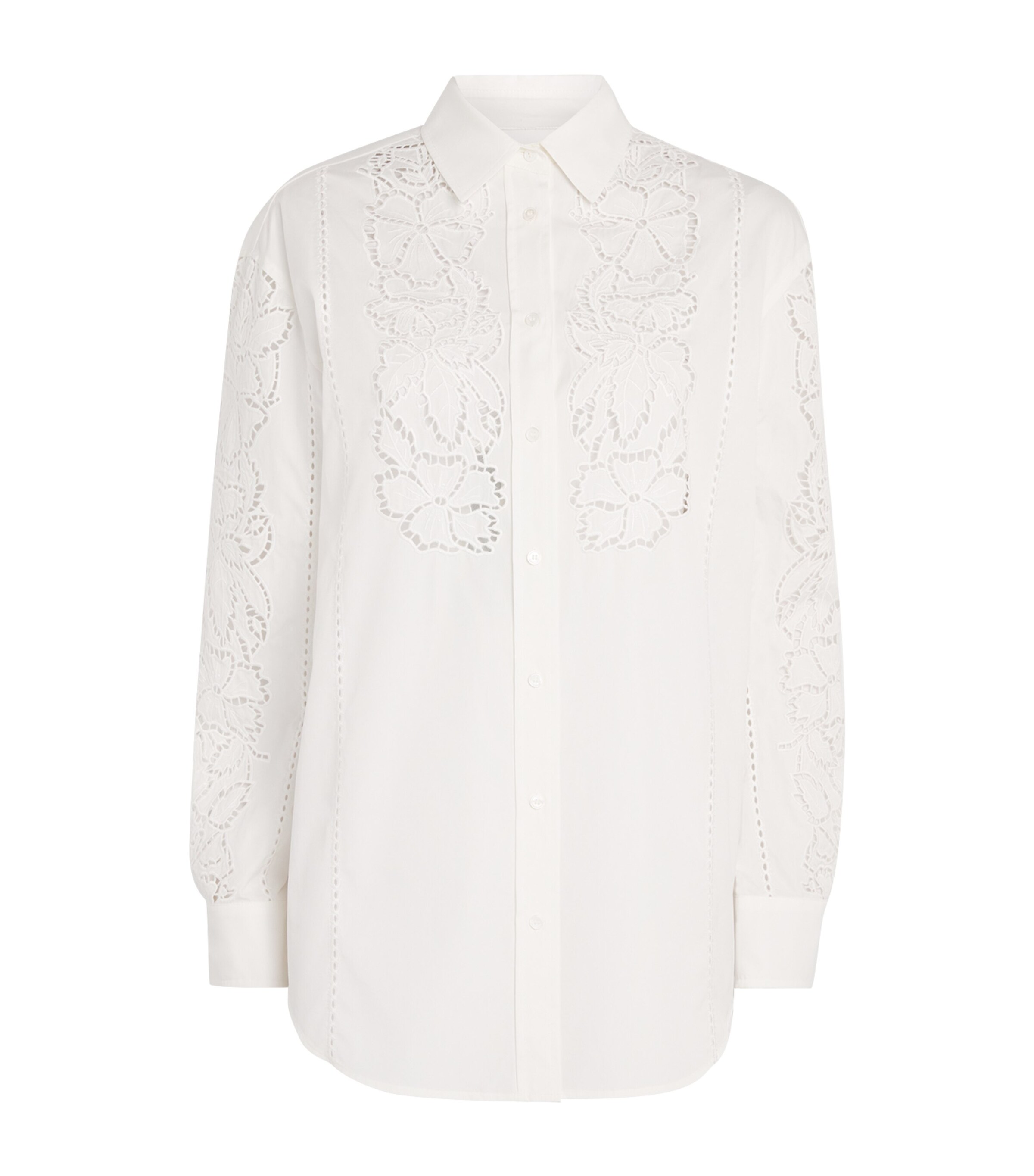 Weekend Max Mara Cotton Broderie Anglaise Shirt | Women Clothing | Tops | Workwear | Designers | Weekend Max Mara
