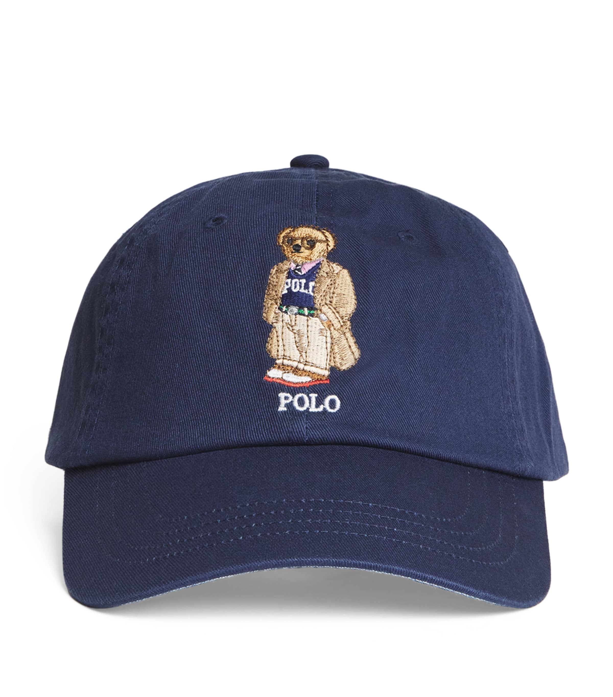 Cotton Polo Bear Baseball Cap NEWPORT NAVY Image 1