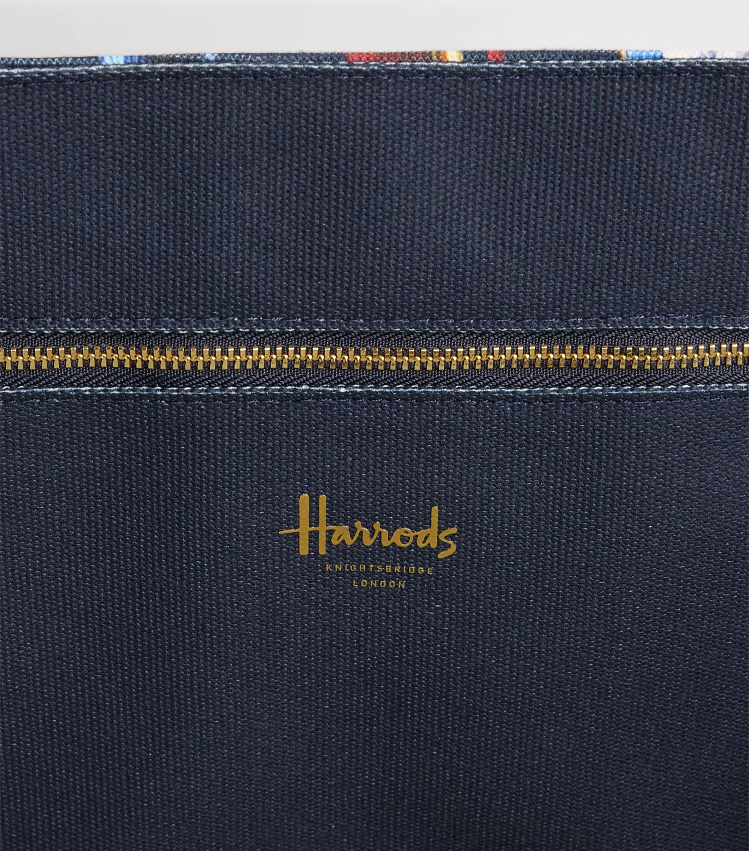 Harrods Large Tassel Tote Bag Navy Image 4