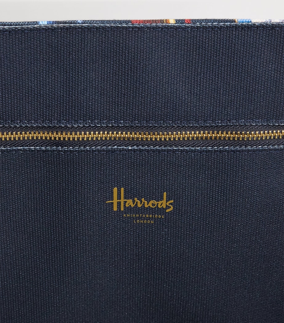 Harrods Large Tassel Tote Bag Navy Image 4