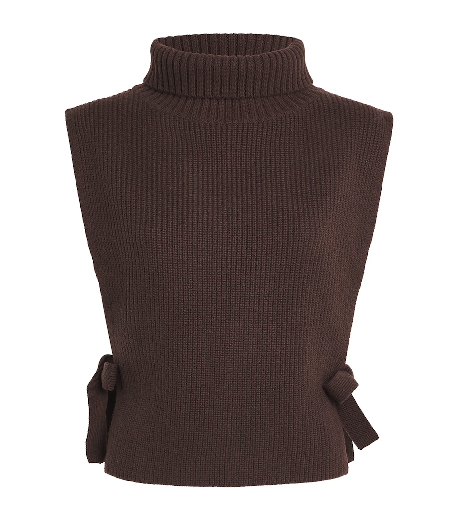 Wool-Cashmere Sweater Collar DARK BROWN Image 1