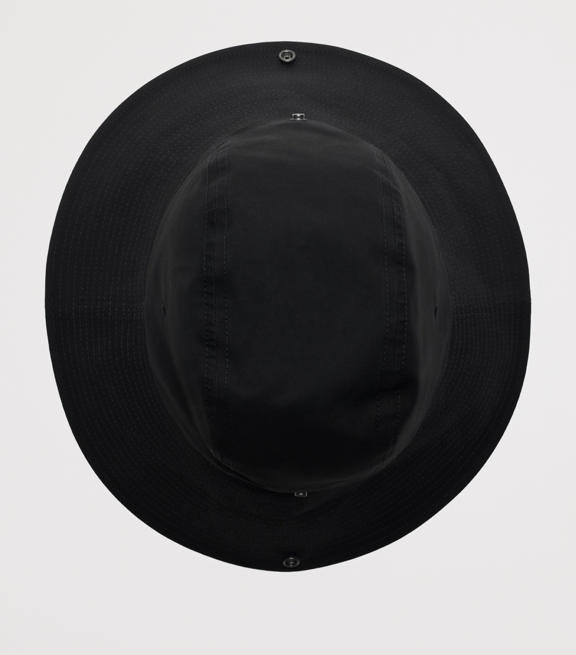 Burberry Cotton Gabardine Check Brim Hat Black Image 2