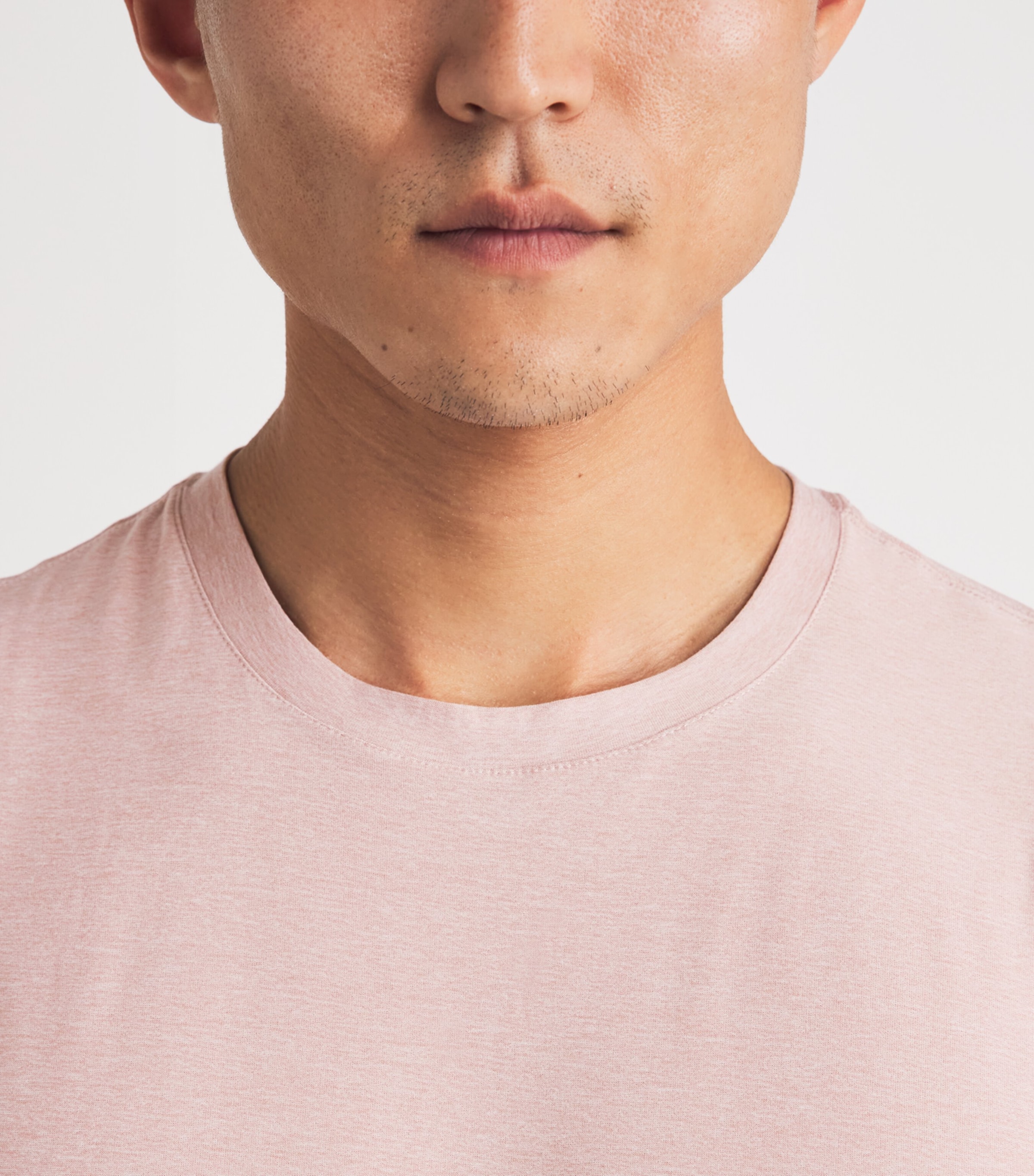 VUORI Mens Strato Tech T-Shirt Hfr Faded Rose Hther Image 3
