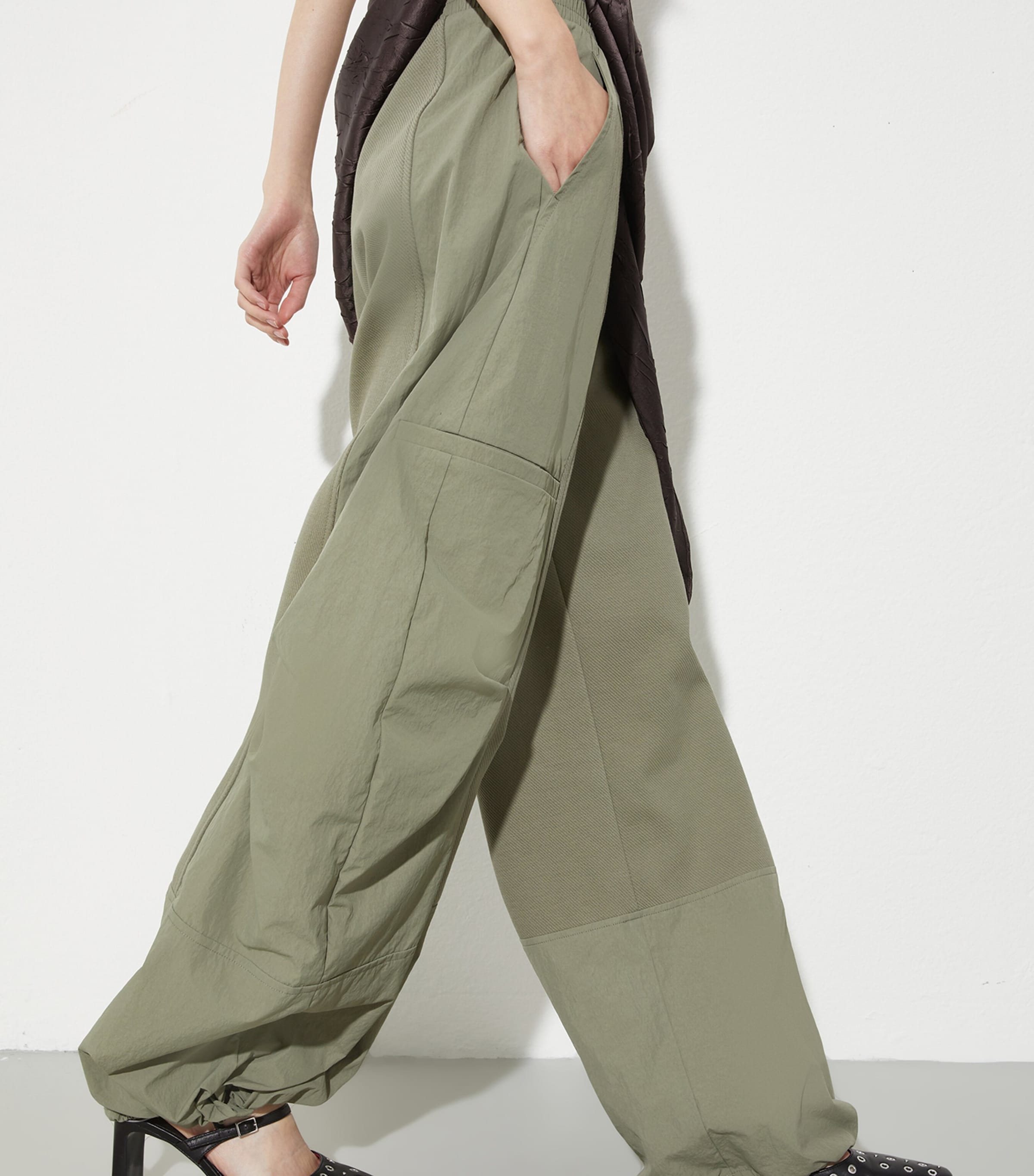 Jersey Popper Sweatpants SAGE Image 5