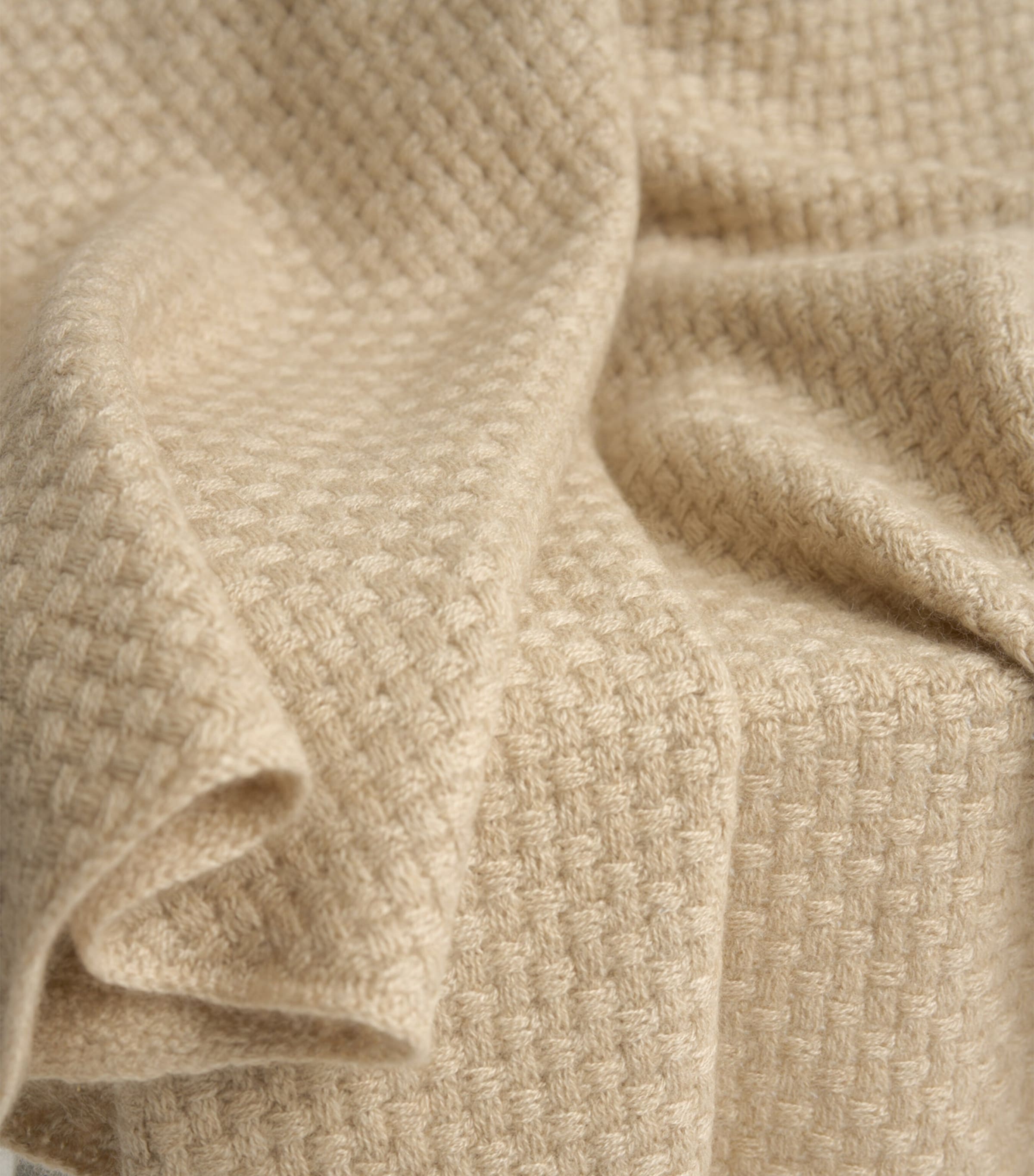 Cashmere Maple Throw (180cm x 120cm) BEIGE Image 3