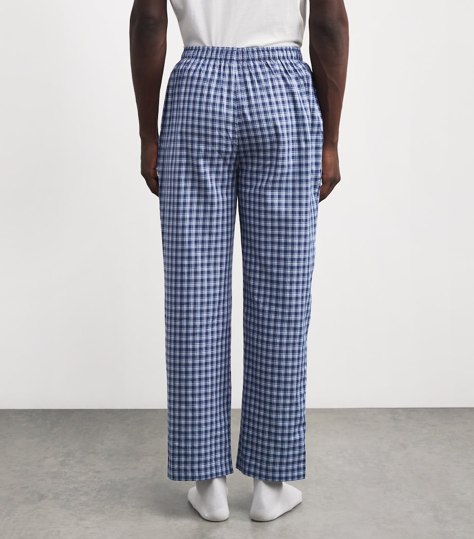 Cotton Check Pyjama Bottoms NAVY MULTI Image 4