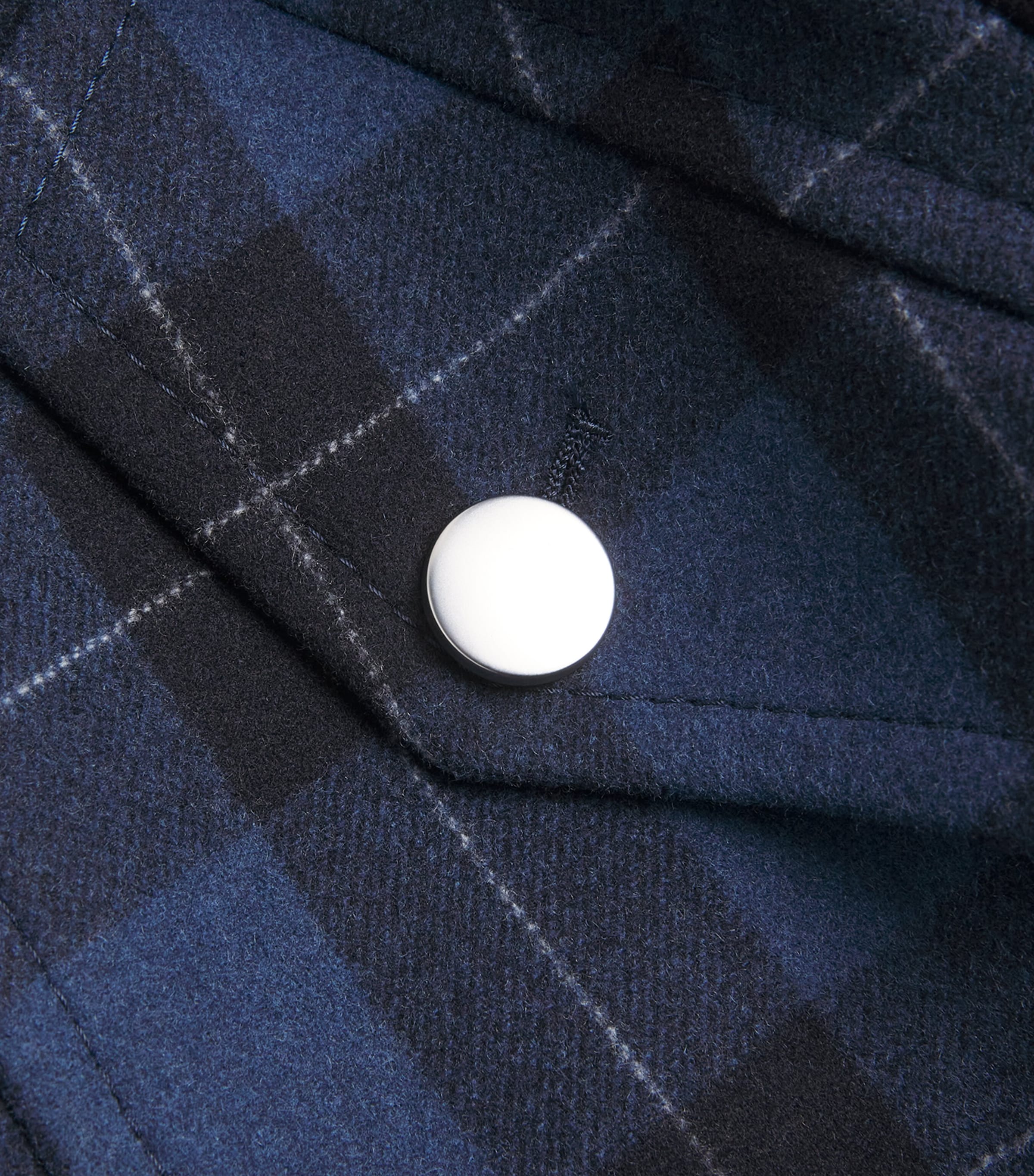 Wool-Blend Check Jacket NAVY Image 5