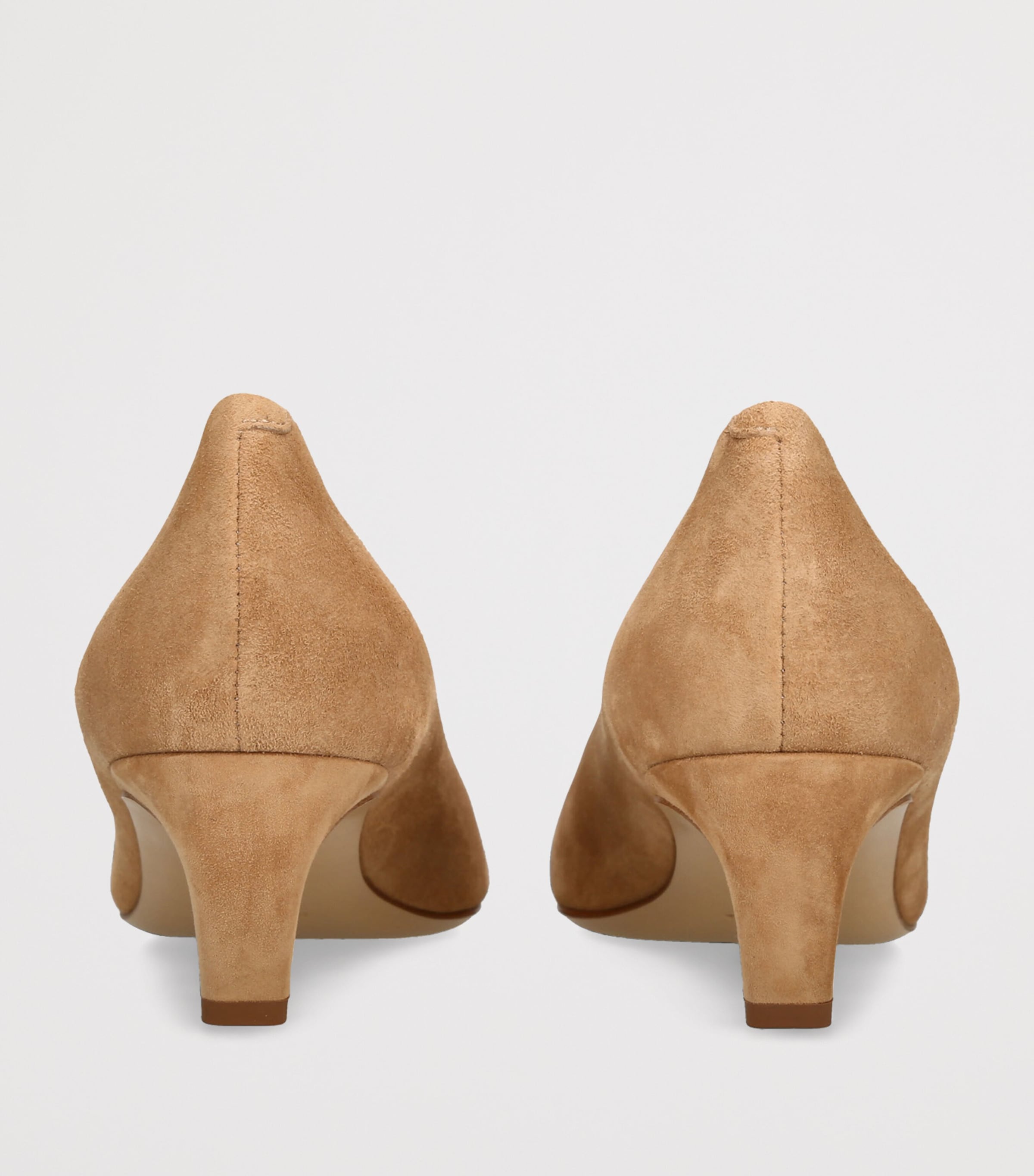 Gabriela Hearst Suede Peggy Heeled Pumps 50 Camel Image 4