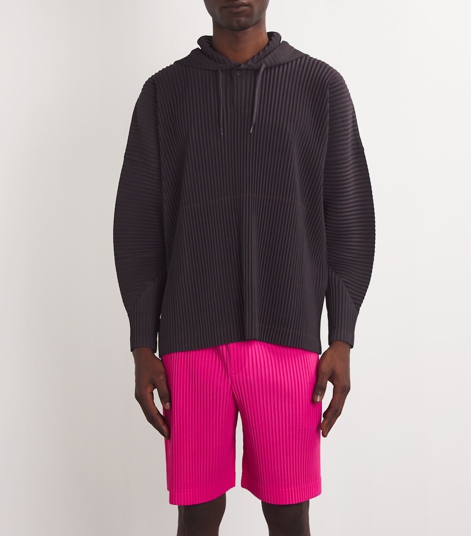 Pleated Hoodie 84 PLUM VIOLET Image 3