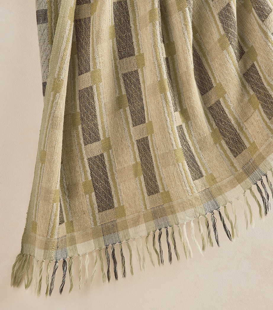 Soho Home Wool-Silk Bordain Throw (140cm x 200cm) Natural Image 3
