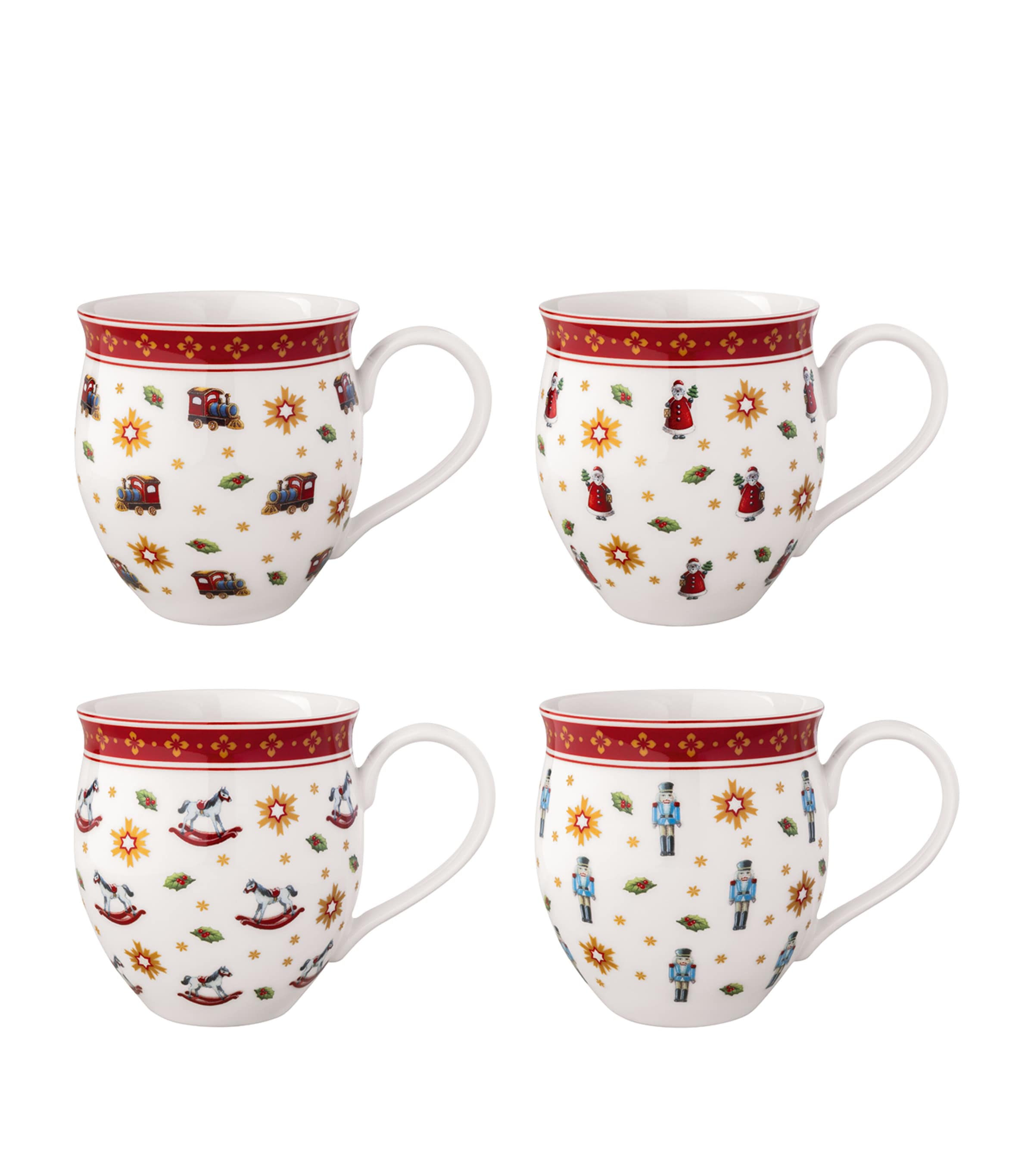 Porcelain Toy's Delight Anniversary Mugs (Set of 4) MULTI Image 1