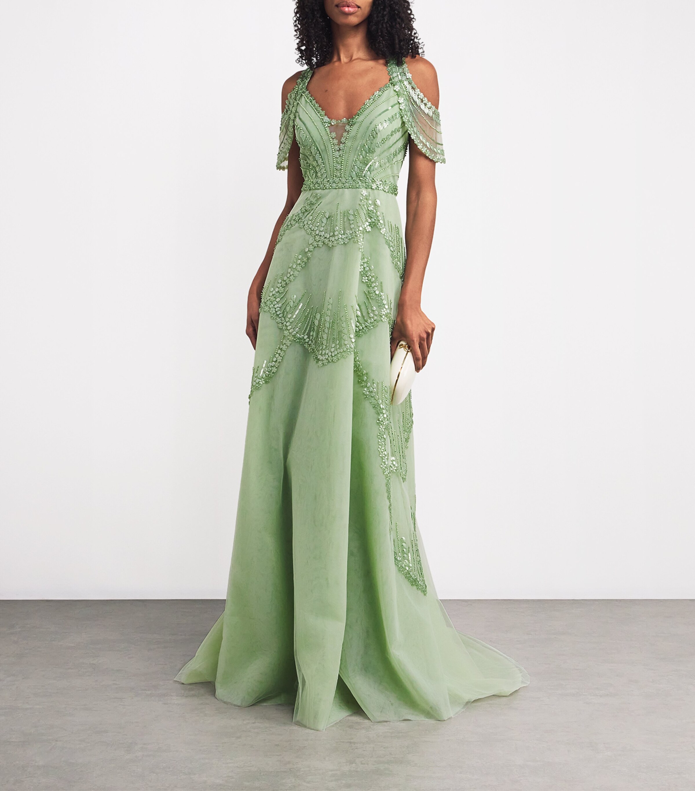 slim fit dress slacks STRAPLESS HIGH SLIT GOWN main image 1