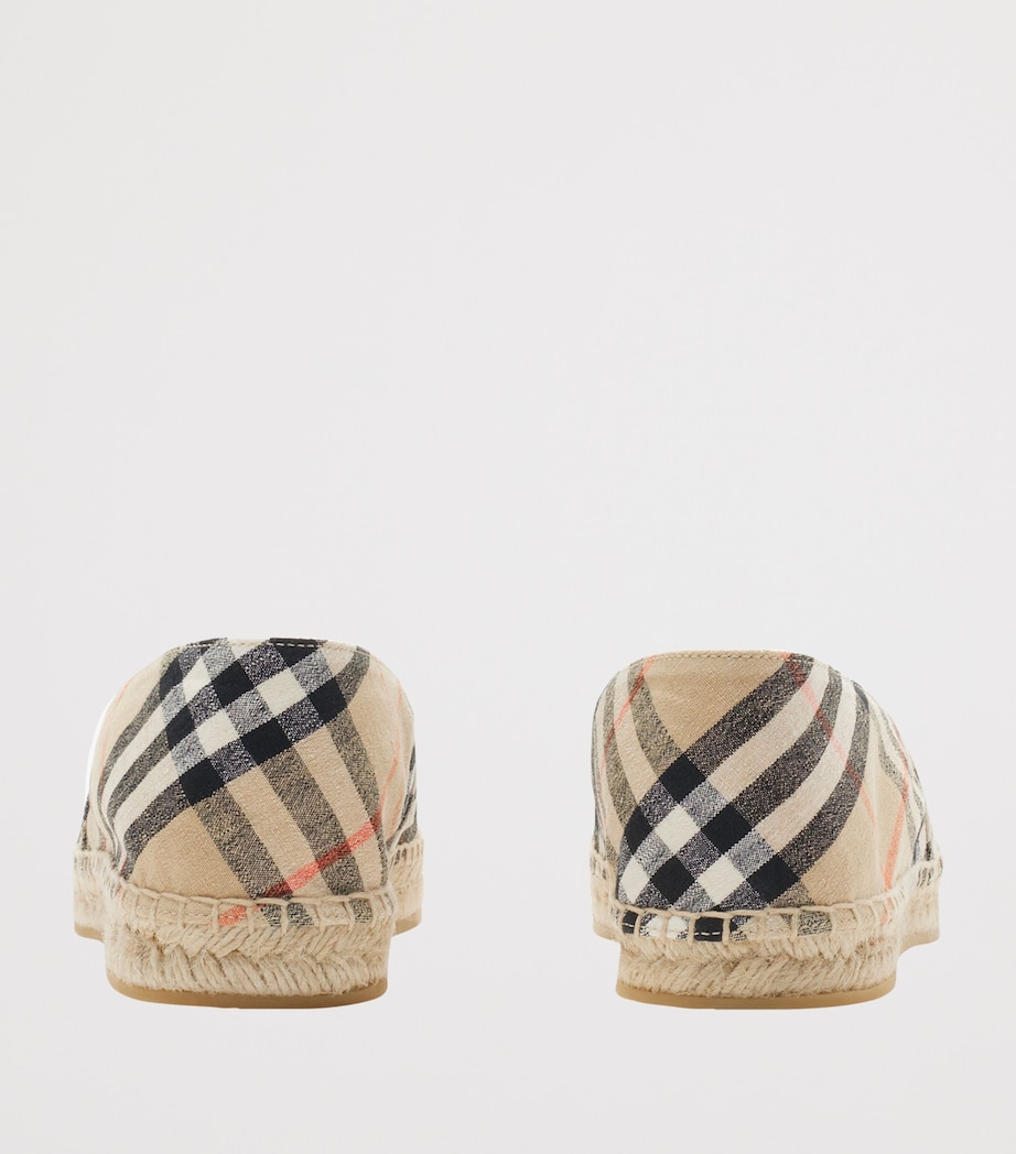 Linen-Blend Check Espadrilles SAND IP CHECK Image 5