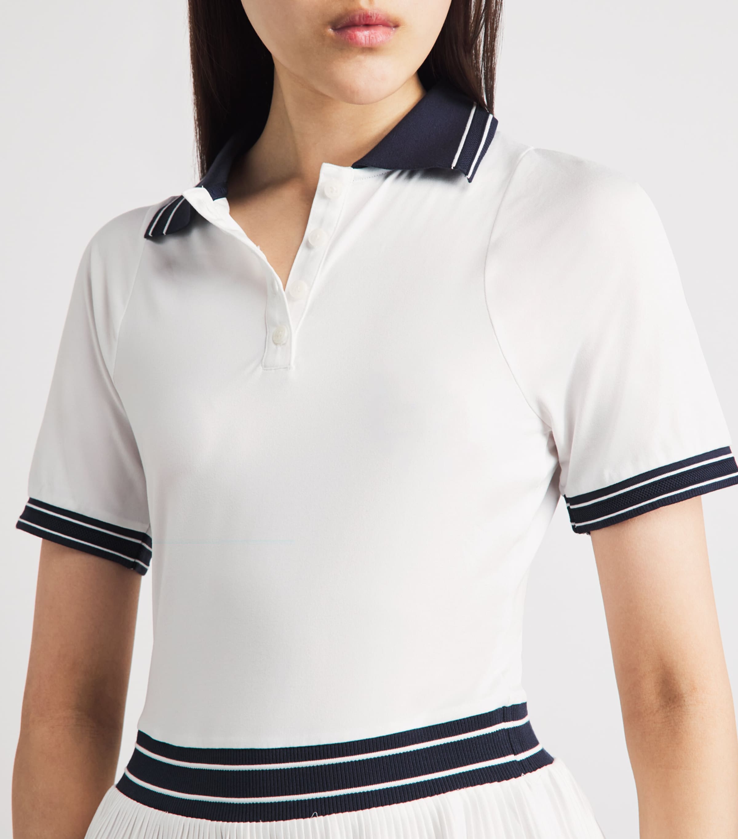 Varley Womens Jersey Draya Court Mini Dress White Image 3