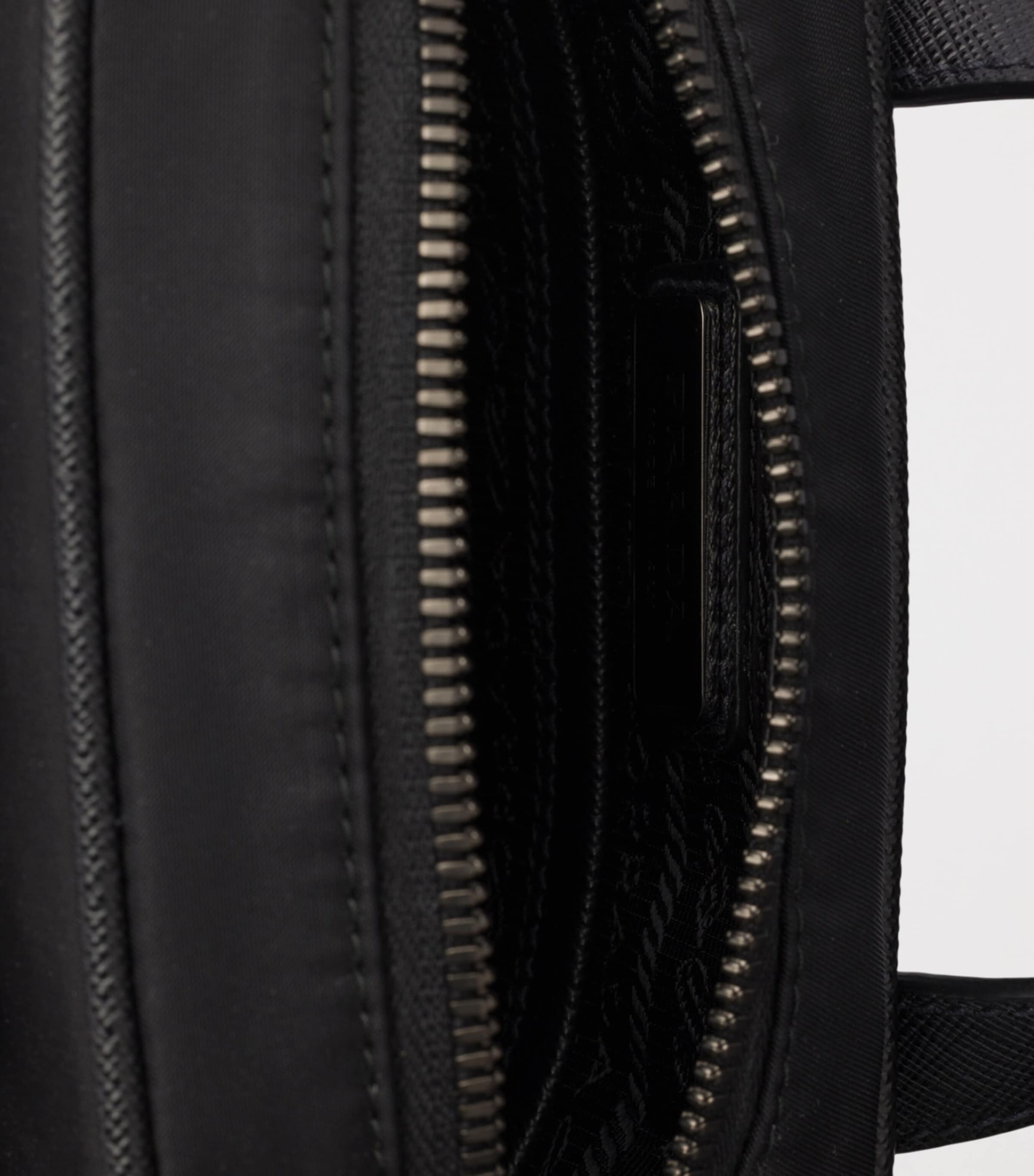 Prada Re-Nylon and Saffiano Leather Messenger Bag Black Image 5