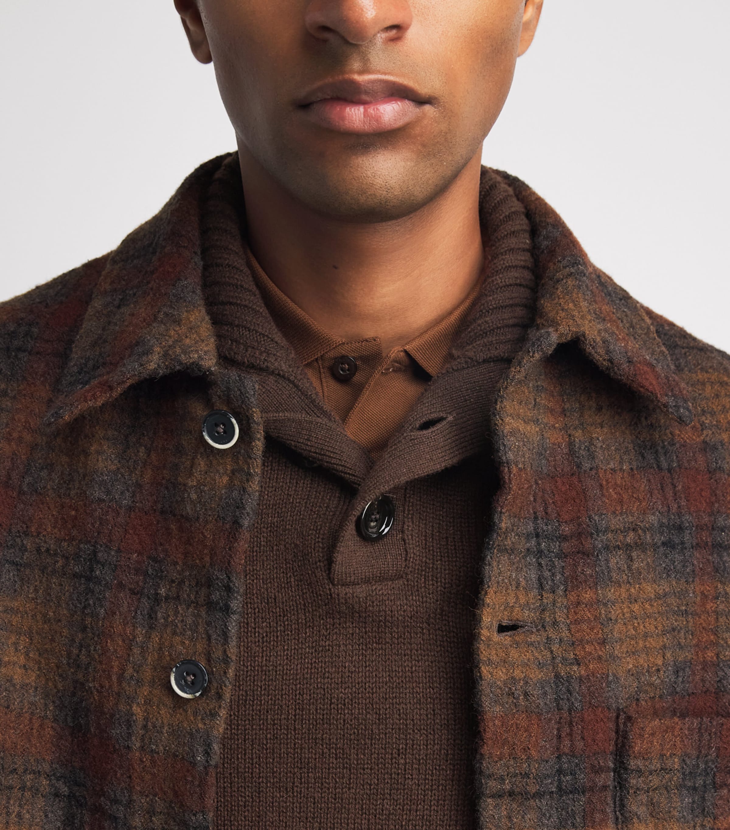 Allude Mens Wool-Cashmere High-Neck Sweater Image 3