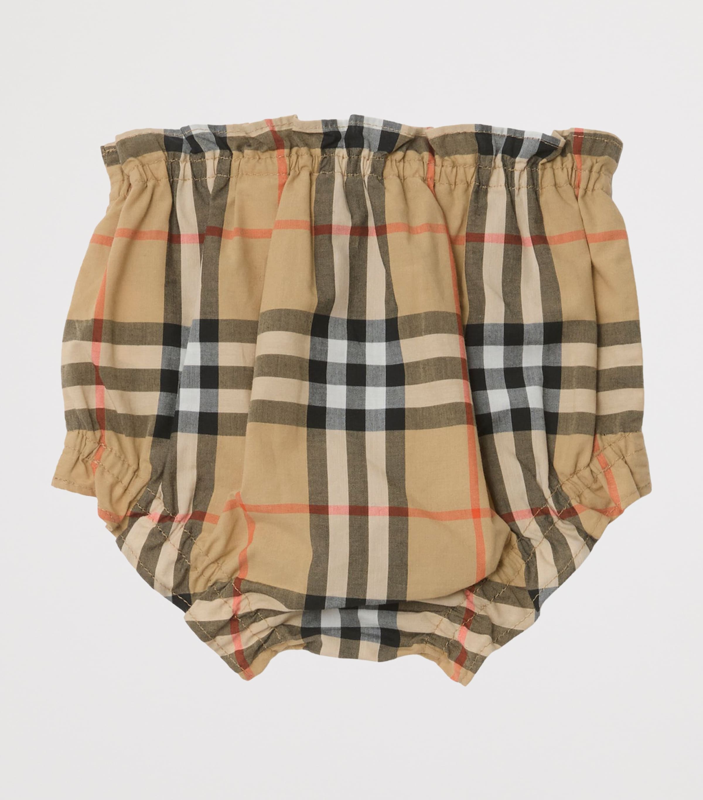 Cotton Check Dress with Bloomers (1-18 Months) SAND IP CHECK Image 4