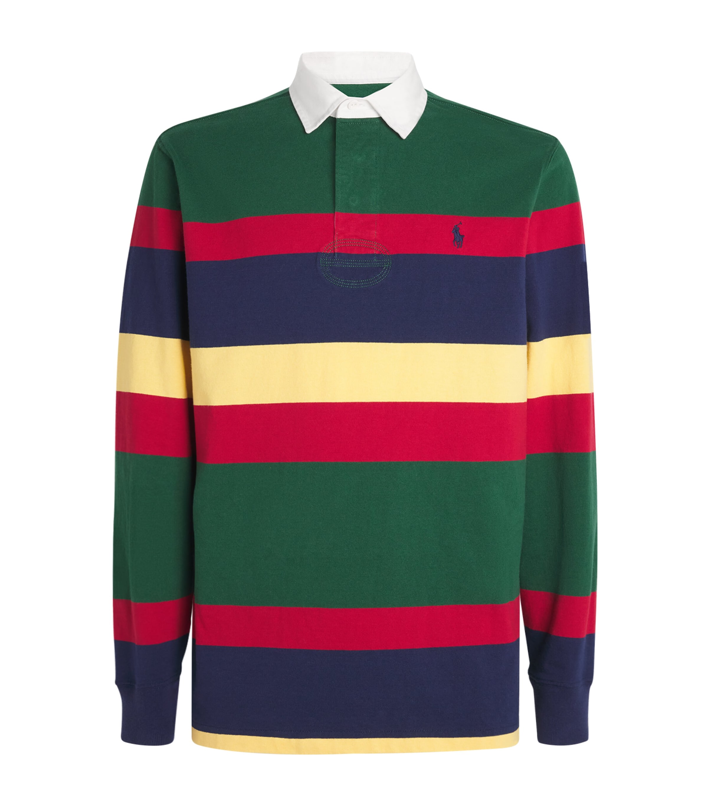 Polo Ralph Lauren Mens Stripe Rugby Shirt New Forest Multi Image 1