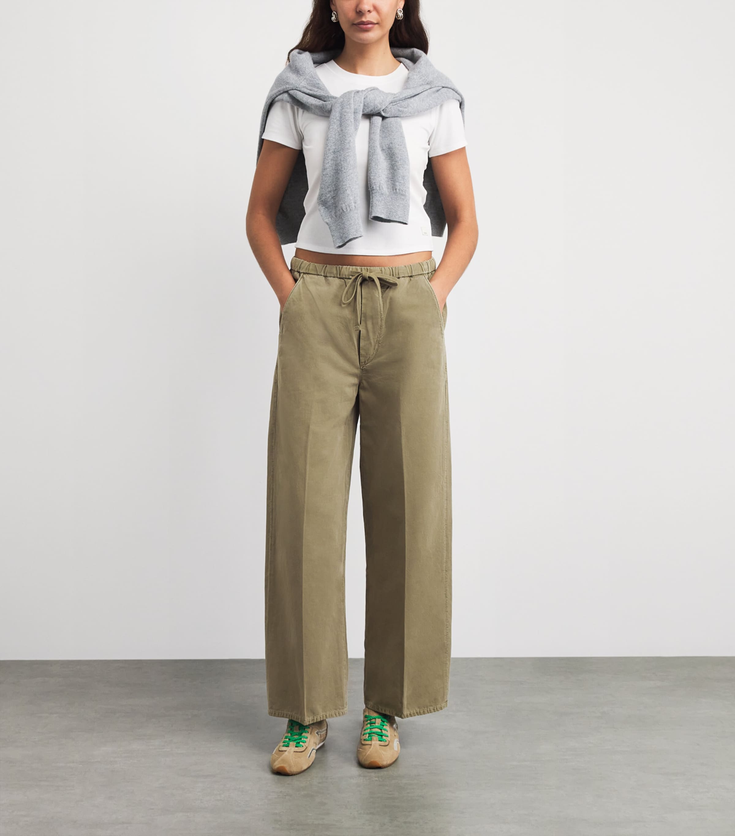 Citizens of Humanity Womens Wide-Leg Aurora Trousers Bezal Image 2