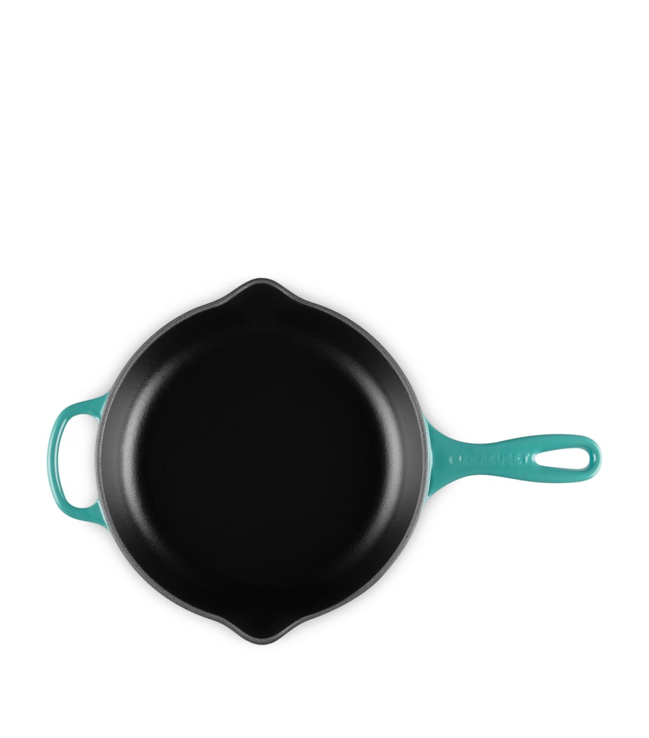 Le Creuset Cast Iron Skillet (23cm) Bleu Riviera Image 6