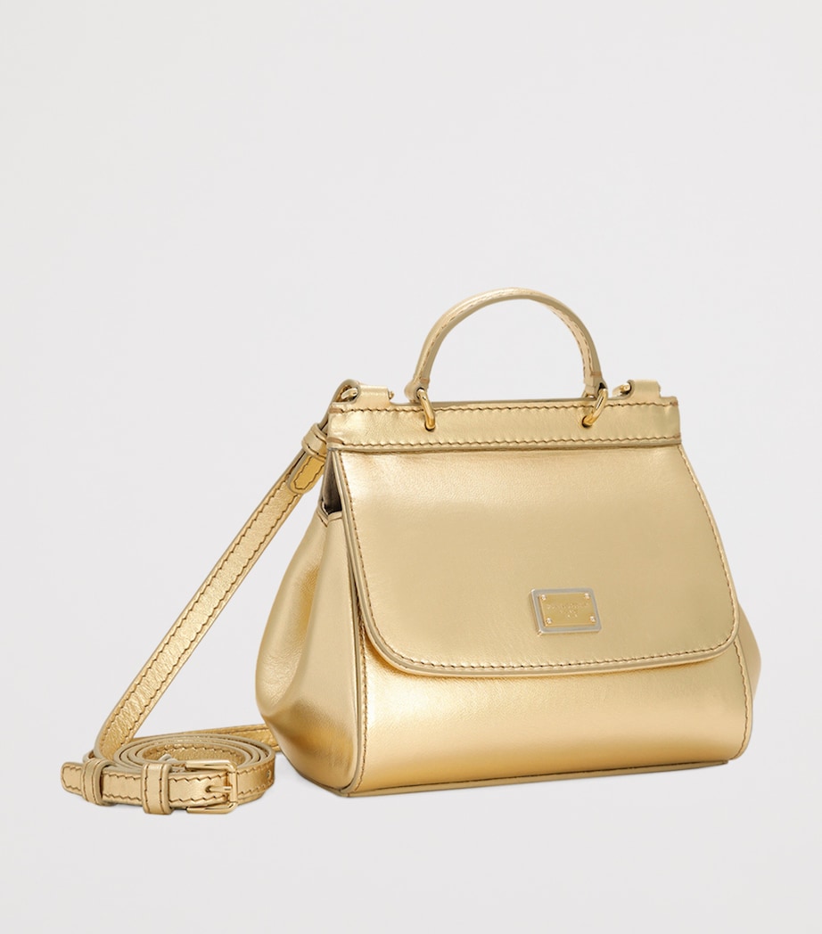 Mini Leather Sicily Shoulder Bag 87601-GOLD Image 2