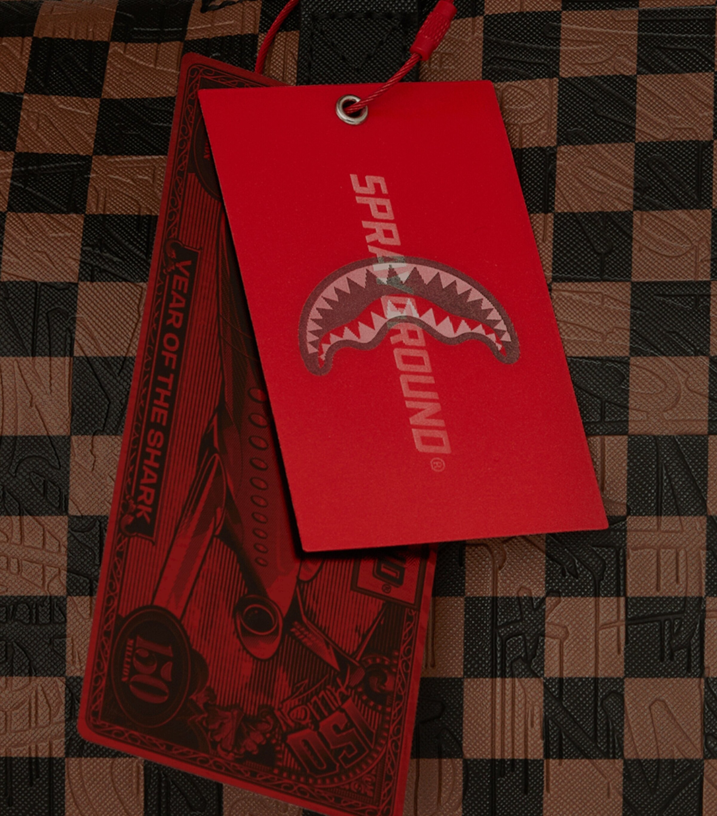 Embossed Check Holdall BROWN Image 10