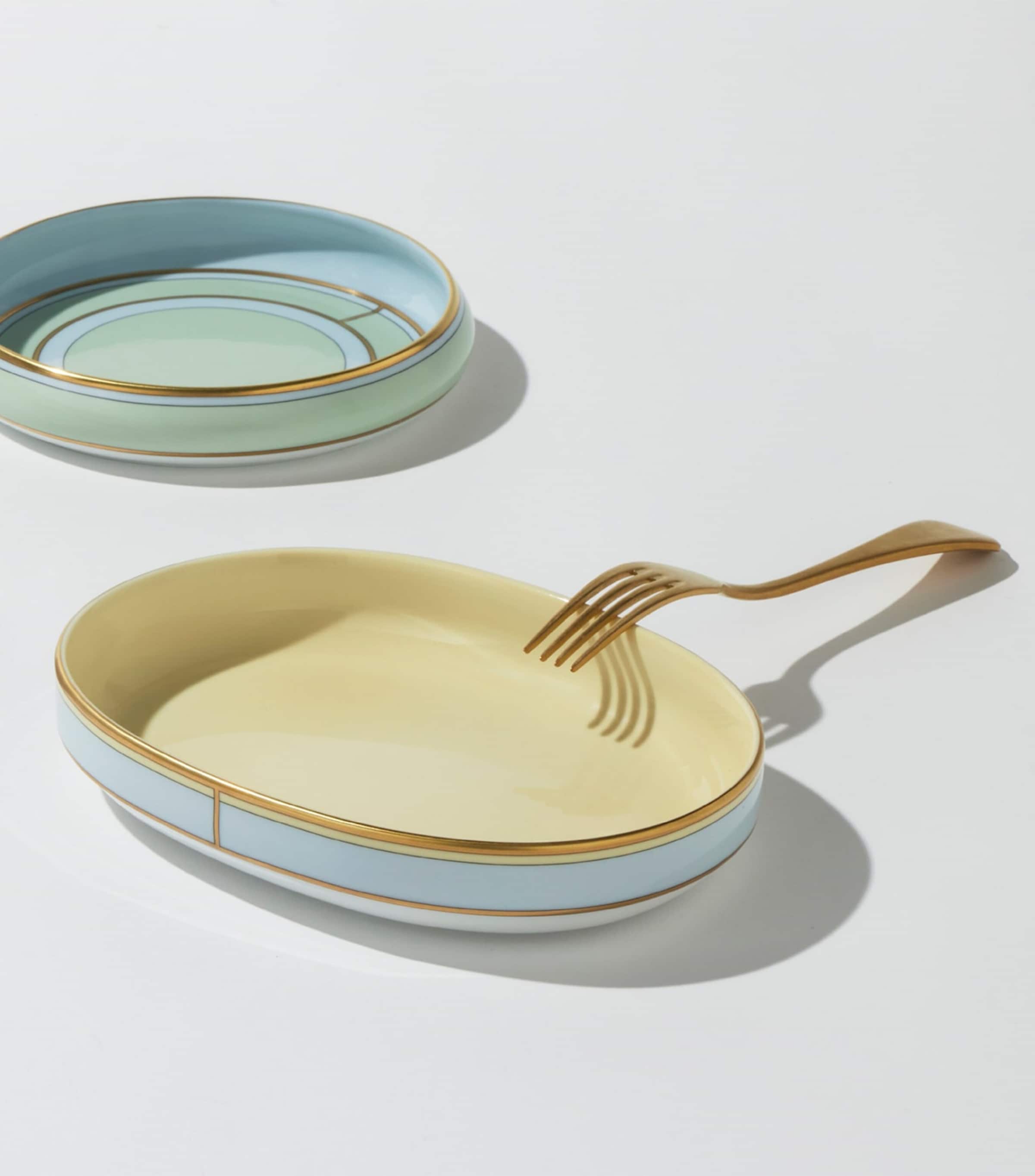 GINORI 1735 Porcelain Colonna Diva Giallo Pickle Dish (21.5cm) Image 4