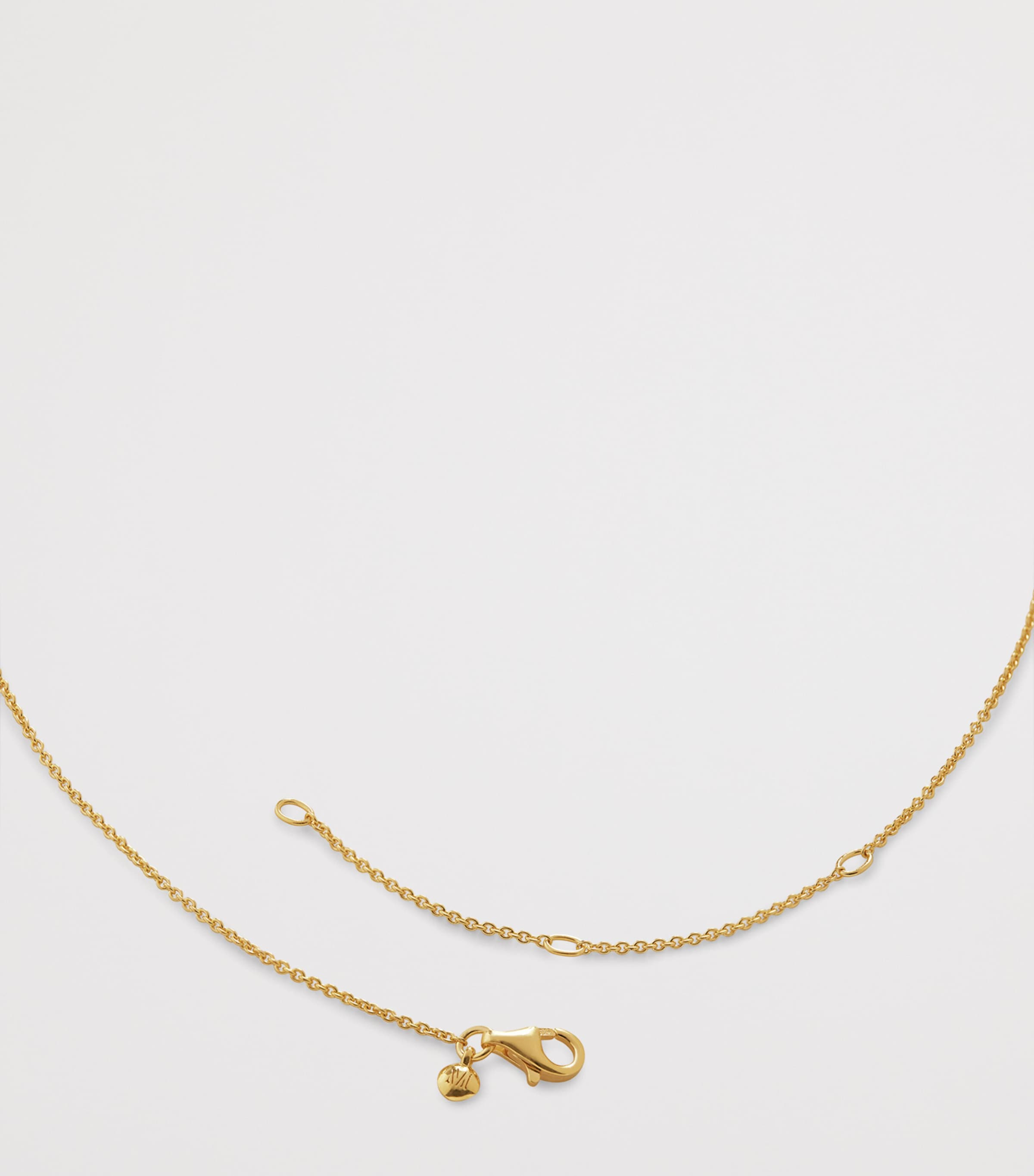 Monica Vinader Gold Vermeil Heart Station Chain Necklace Gold Vermeil Image 3