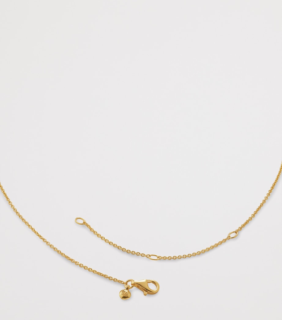 Gold Vermeil Heart Station Chain Necklace 18K GOLD VERMEIL Image 3