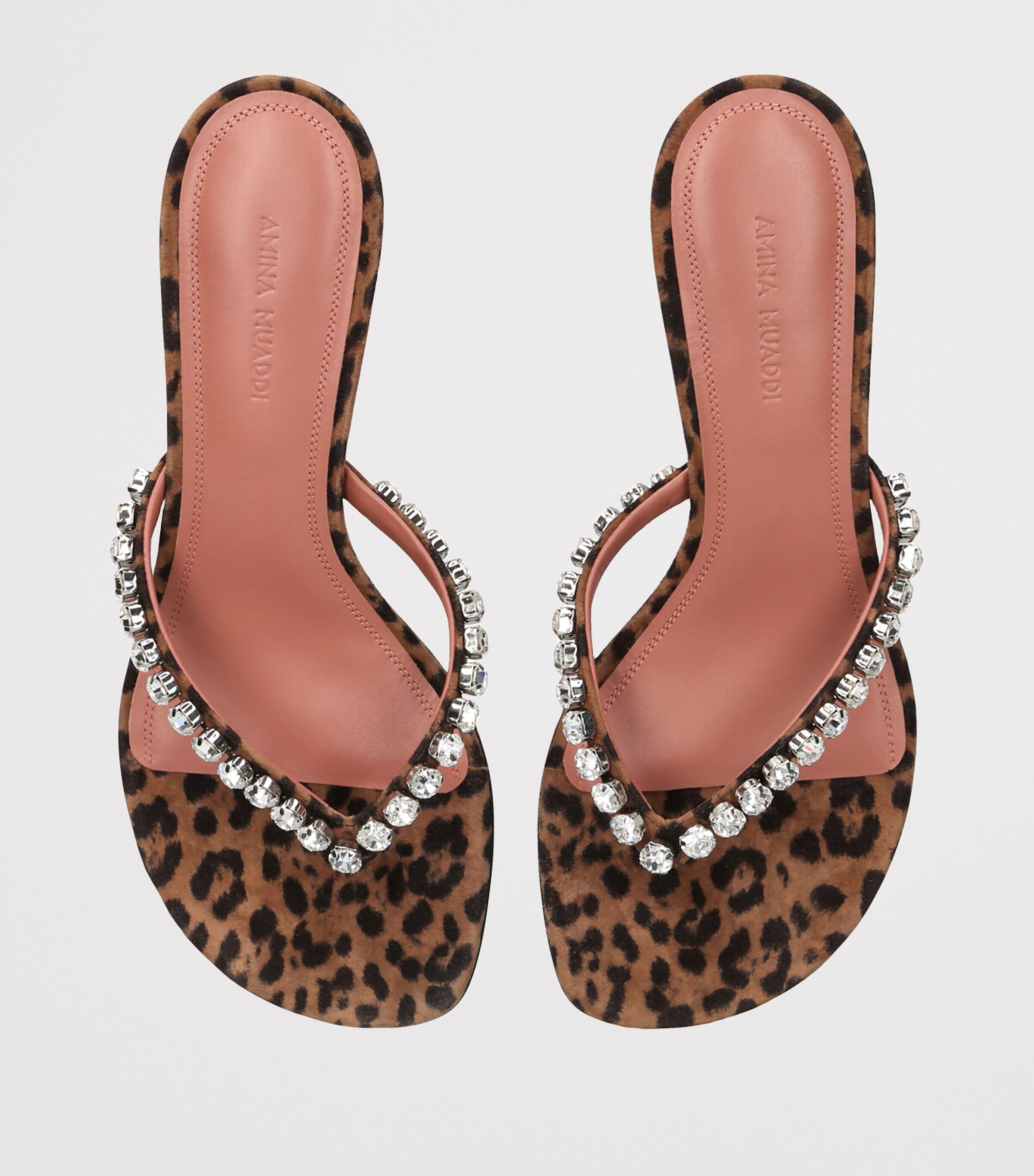 Suede Embellished Gigi Thong Sandals 45 BROWN/OTH Image 4