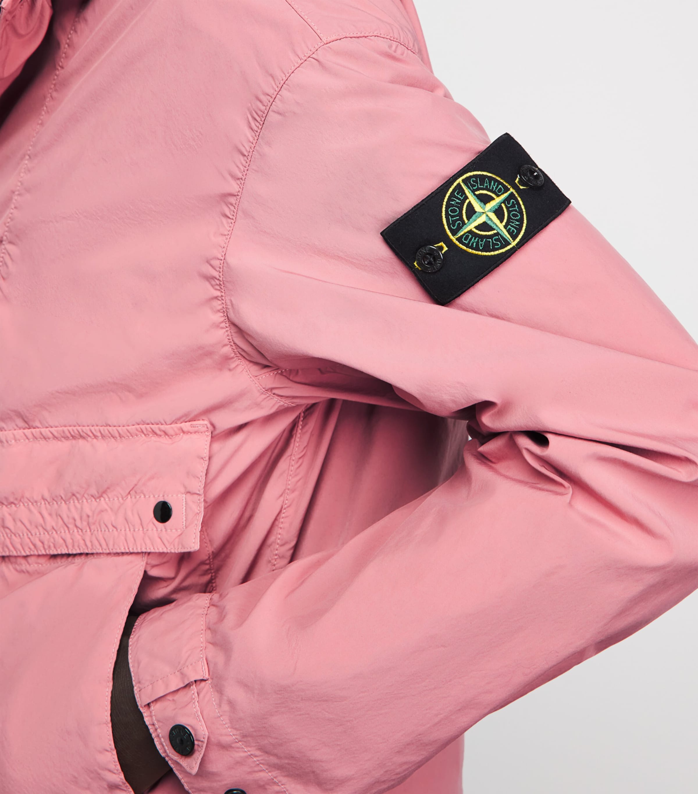 Stone Island Mens Water-Resistant Canvas Oleander Jacket Image 3