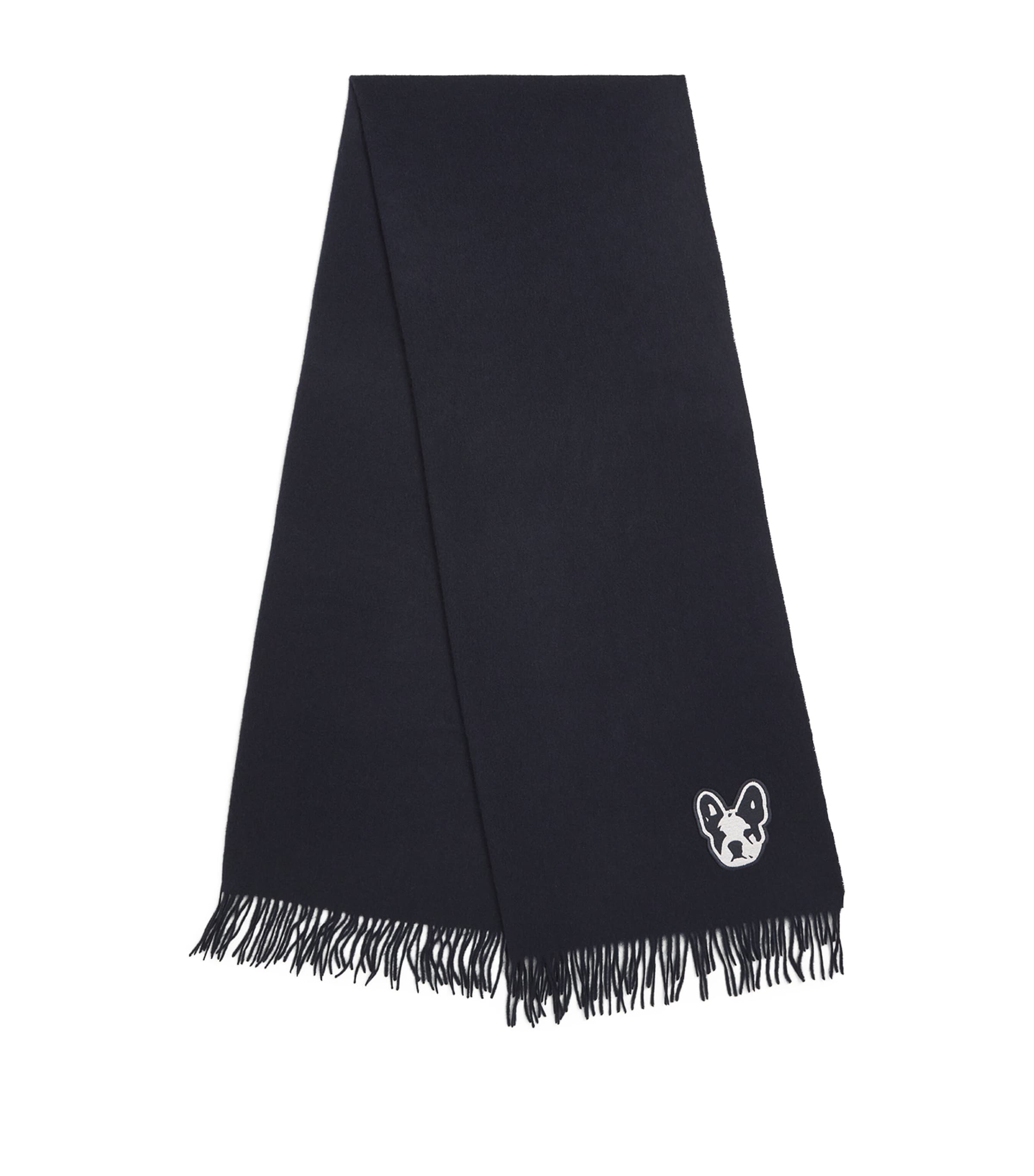 CLAUDIE PIERLOT WOOL JEAN TOTO FRINGED SCARF 