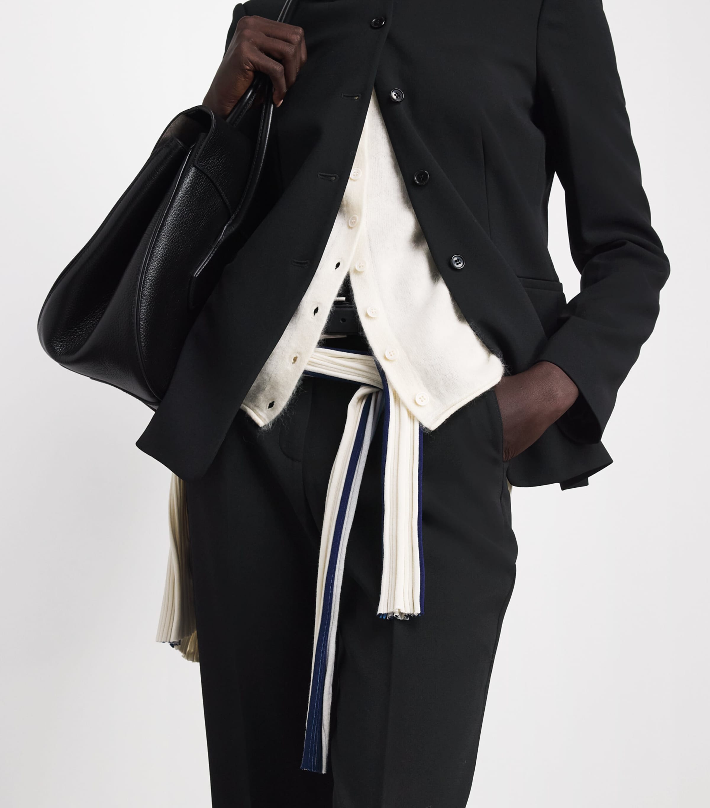 Theory Womens Straight Marcee Trousers Black Image 3