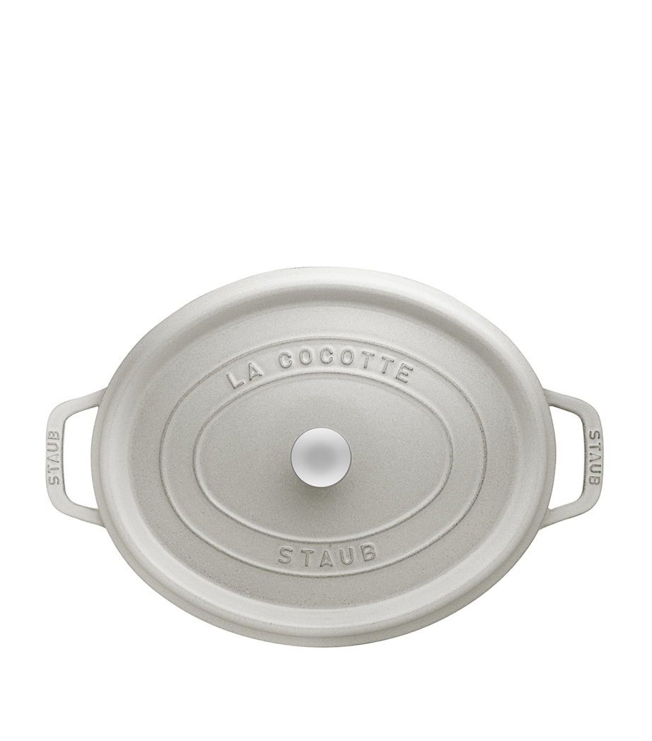 Staub Oval Cocotte (29cm) White Truffle Image 3