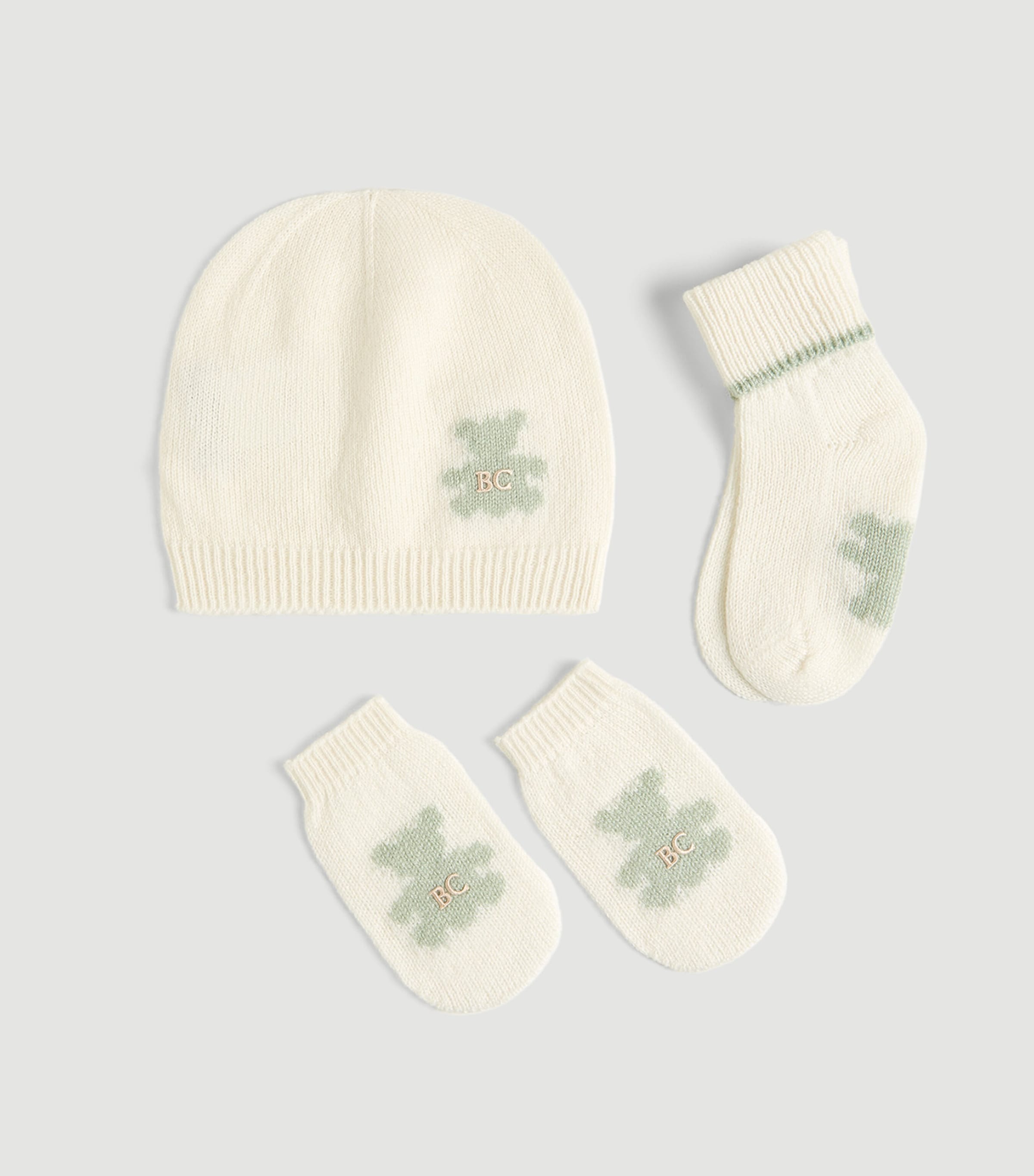 Brunello Cucinelli Kids Cashmere Beanie, Mittens and Socks Set Image 3