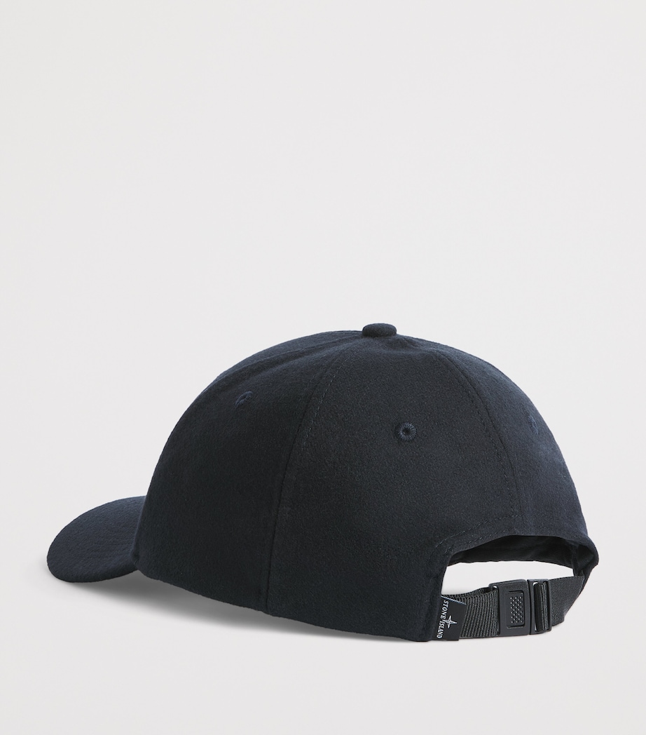 Stone Island Virgin Wool-Blend Compass Baseball Cap Image 3