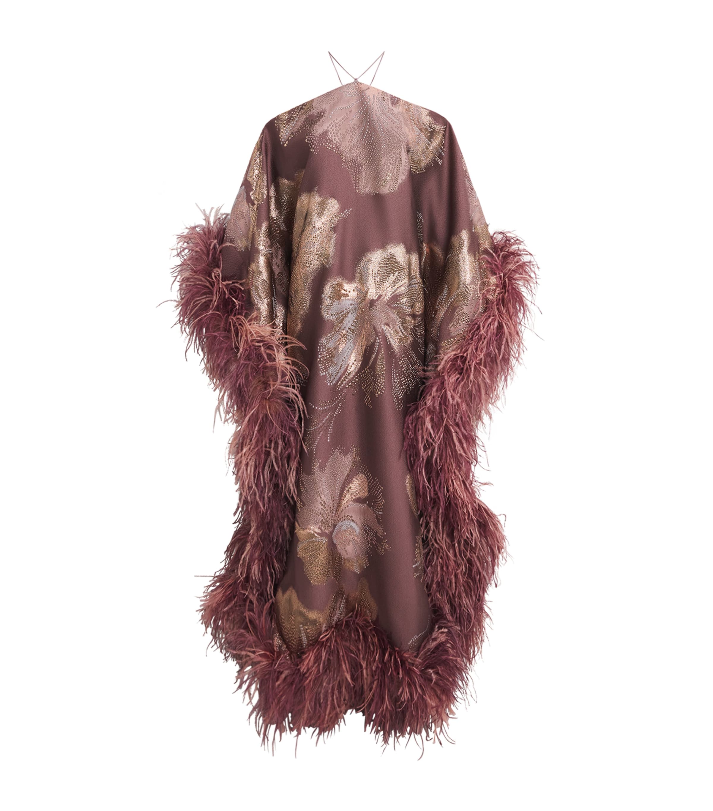 Taller Marmo Womens Sza Sza Bloom Kaftan Maxi Dress Mauve Image 1