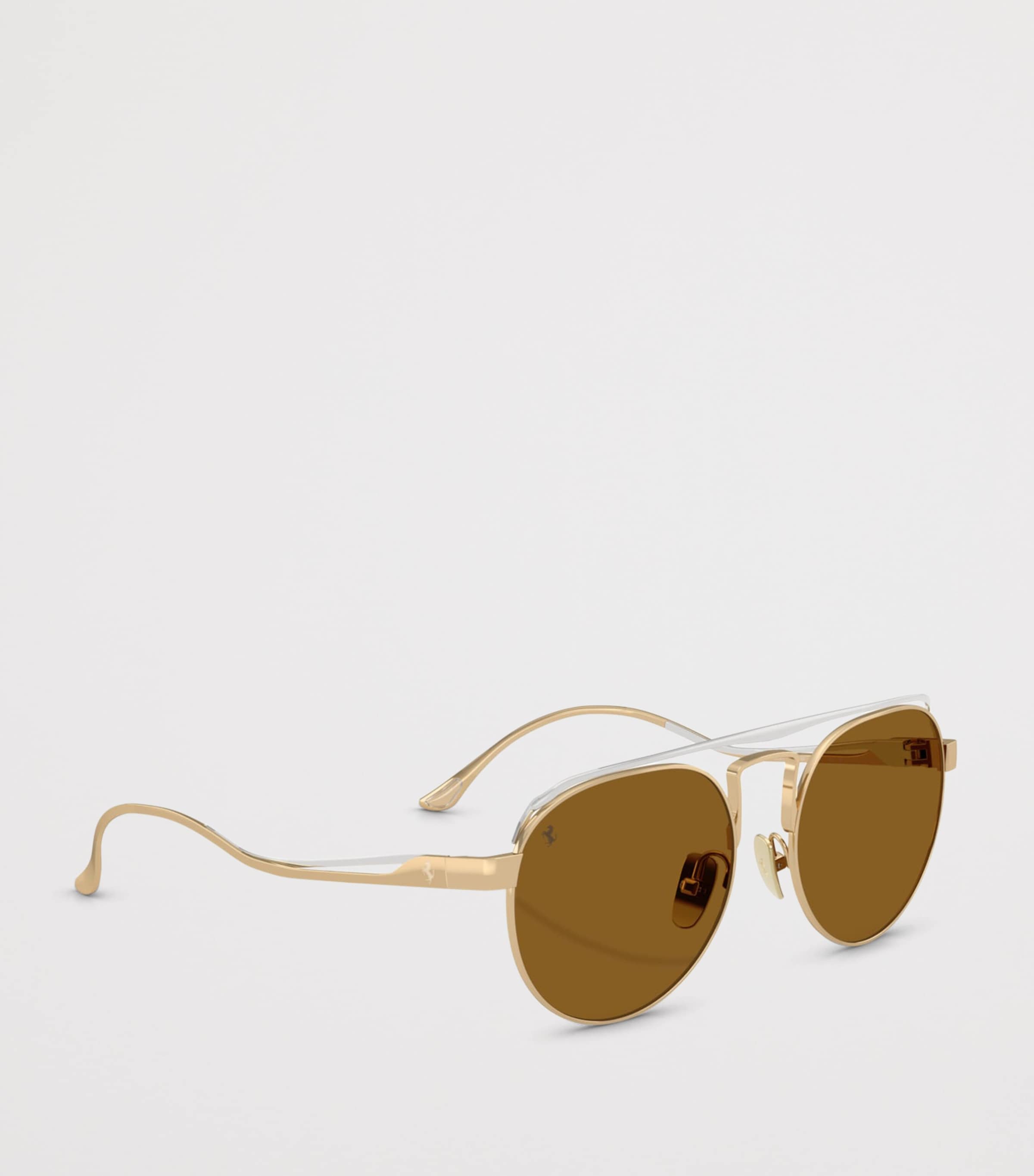 Ferrari Titanium Oval Sunglasses Yellow Image 6