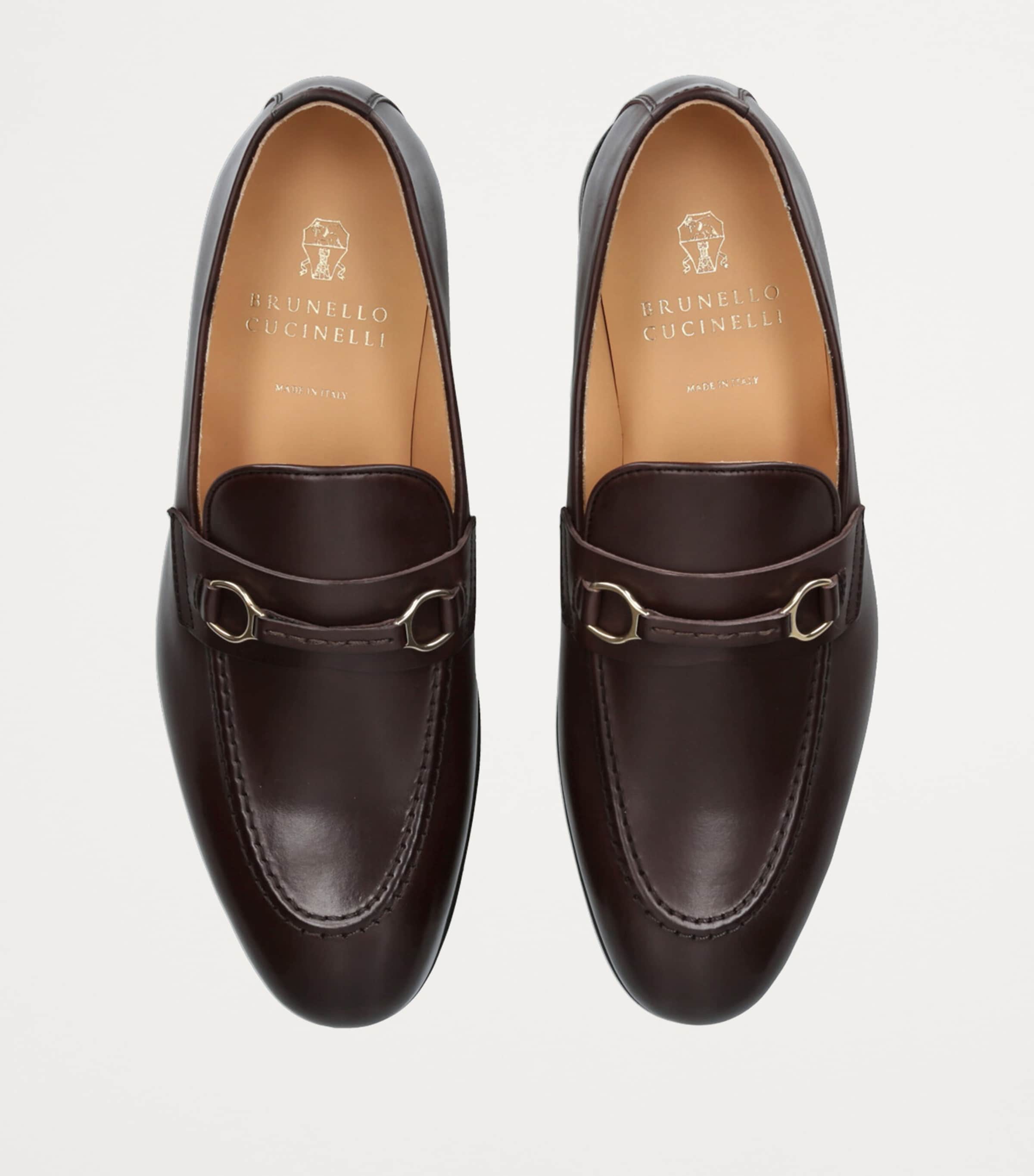 Leather Buckle Loafers DARK BROWN Image 4