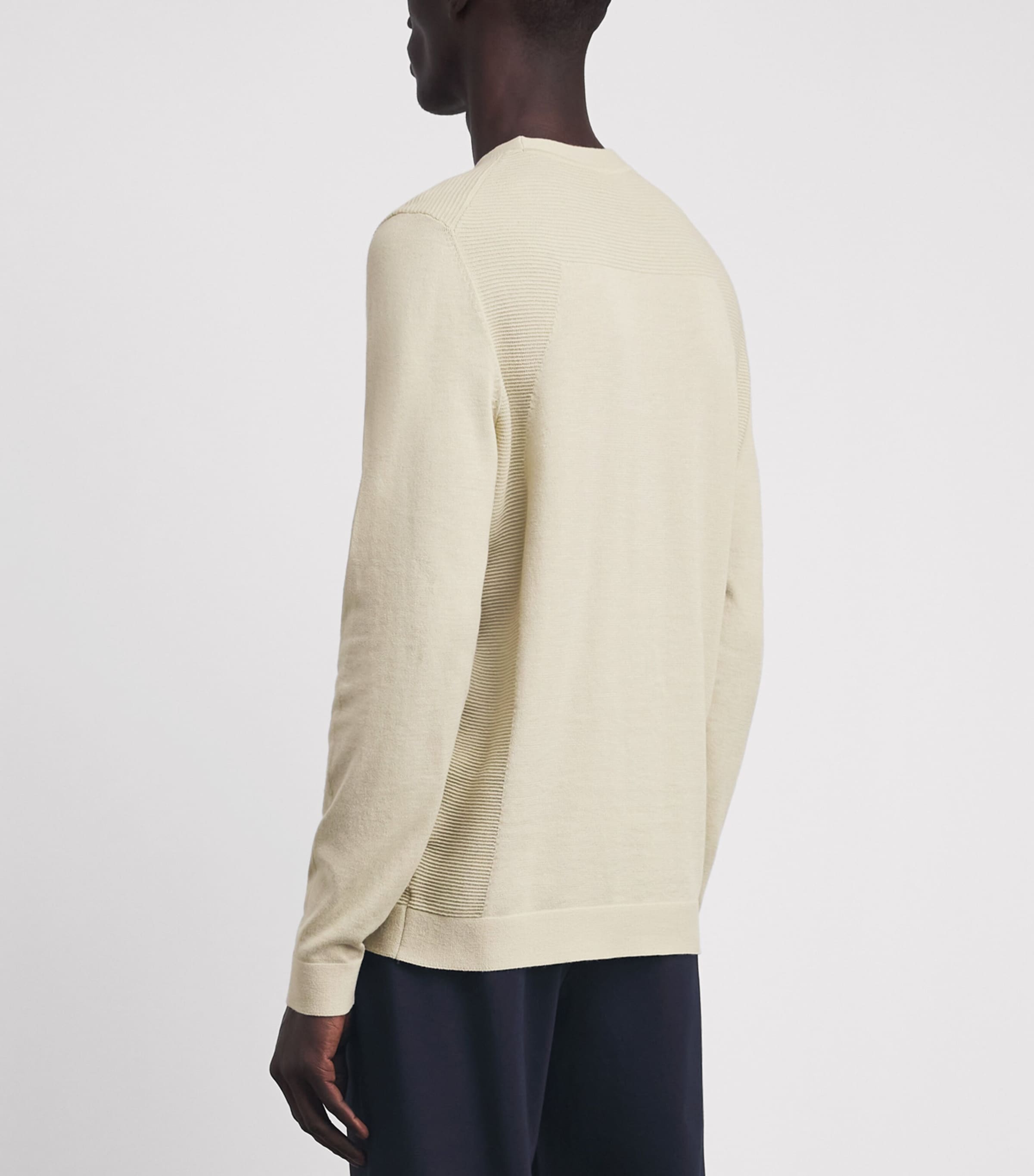BOSS Mens Momentum Lite Sweatshirt Light Beige Image 5