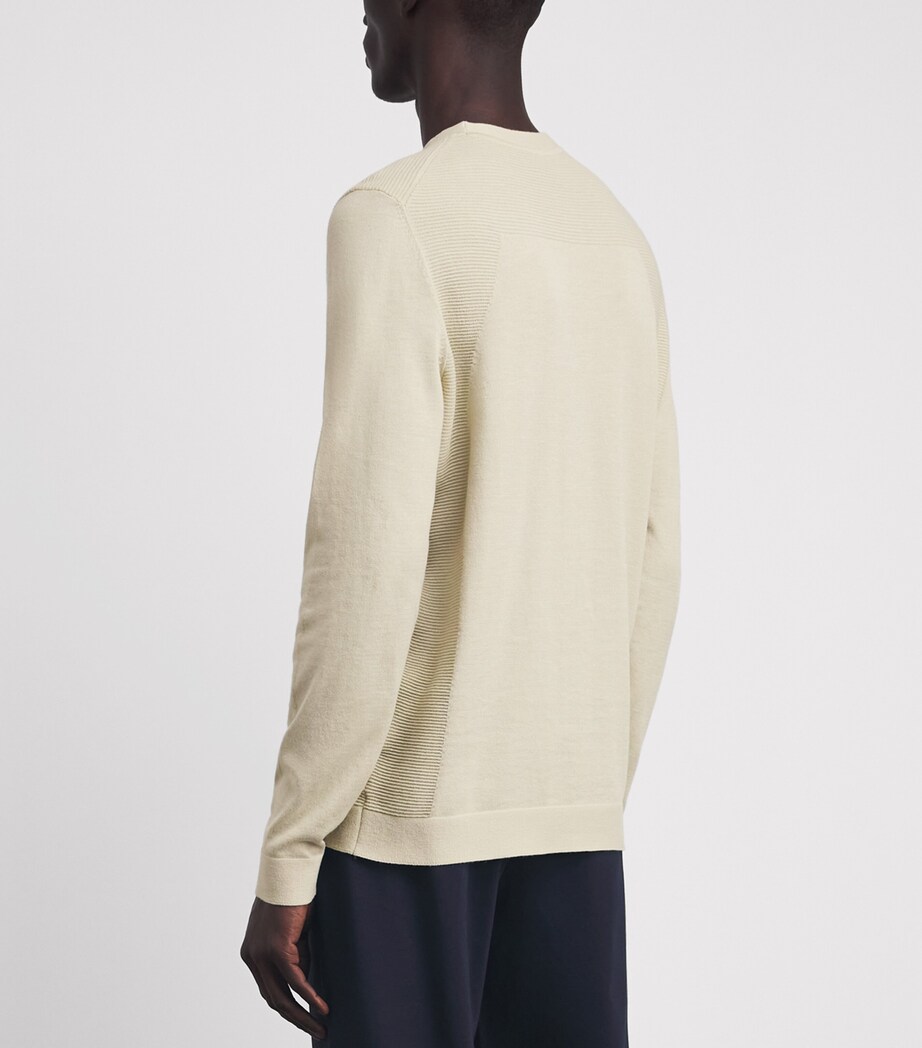 BOSS Mens Momentum Lite Sweatshirt Light Beige Image 5