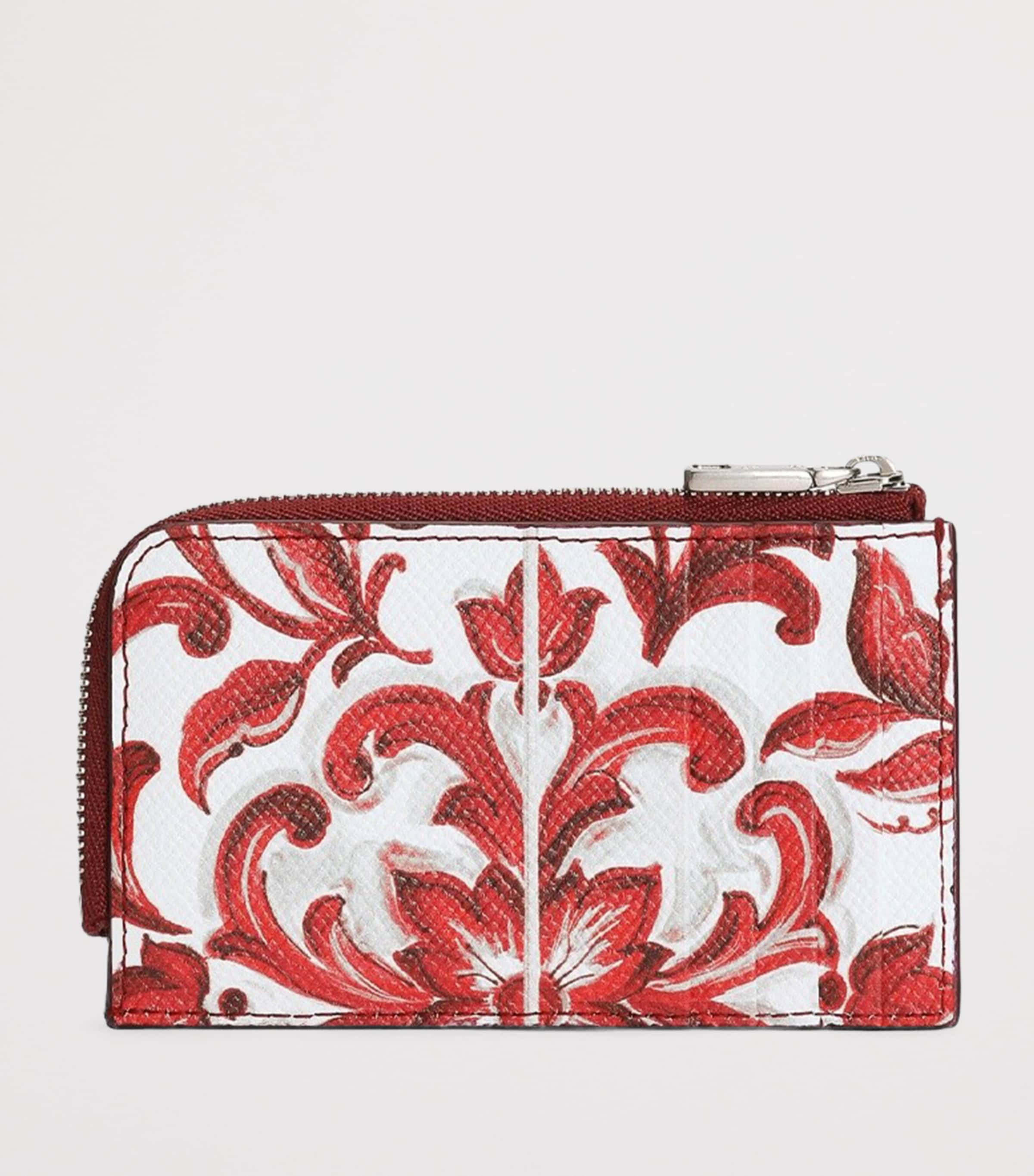DOLCE&GABBANA　マルチジップ　レザー　６５万 Dolce&Gabbana Multi Leather Zipped Majolica Card Holder | Harrods US