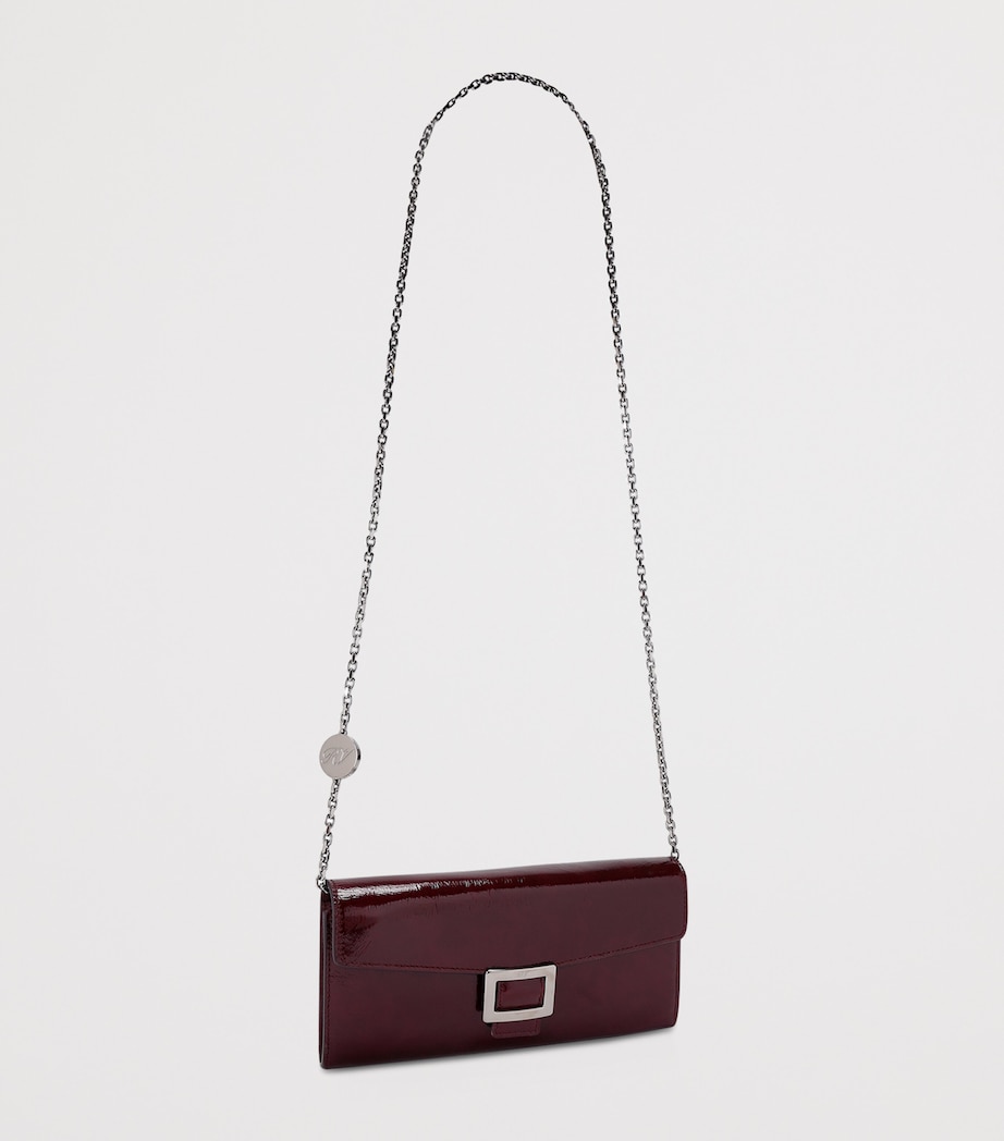 Patent Leather Belle Vivier Wallet on Chain PURPLE Image 3
