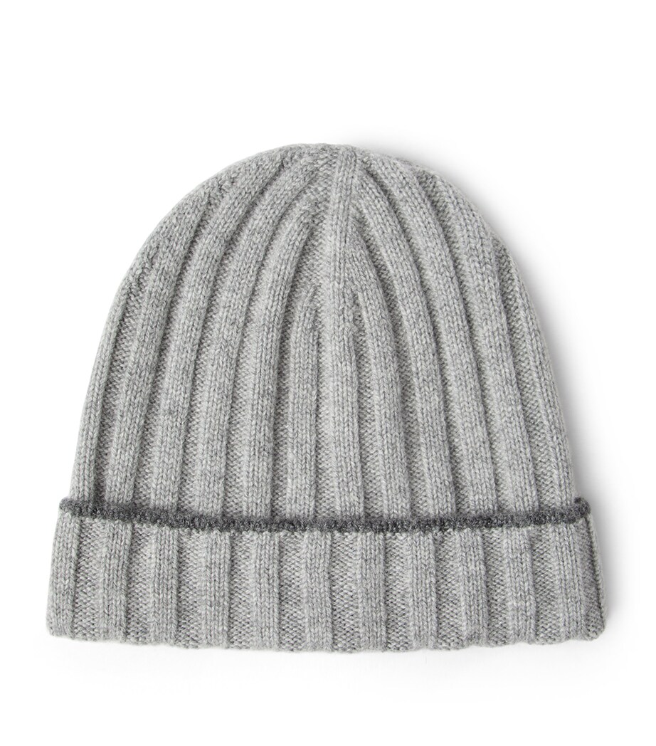Cashmere Ribbed Beanie C073D Image 1