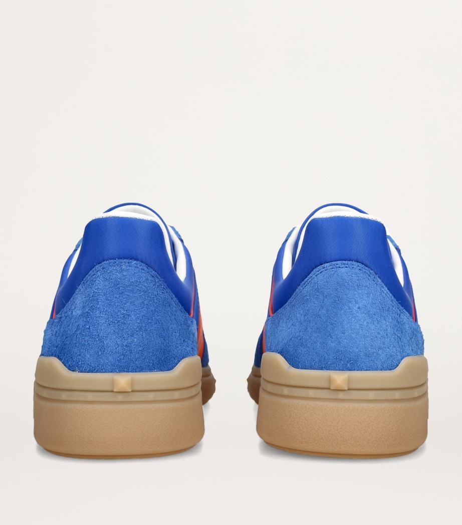 Valentino Garavani Leather Upvillage Padded Sneakers Blue Other Image 2
