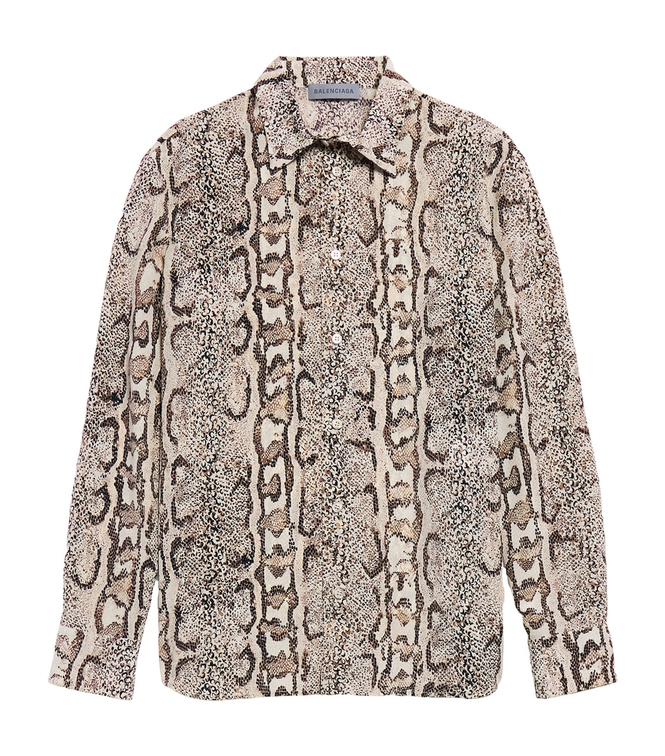 Balenciaga Silk Python Print Shirt