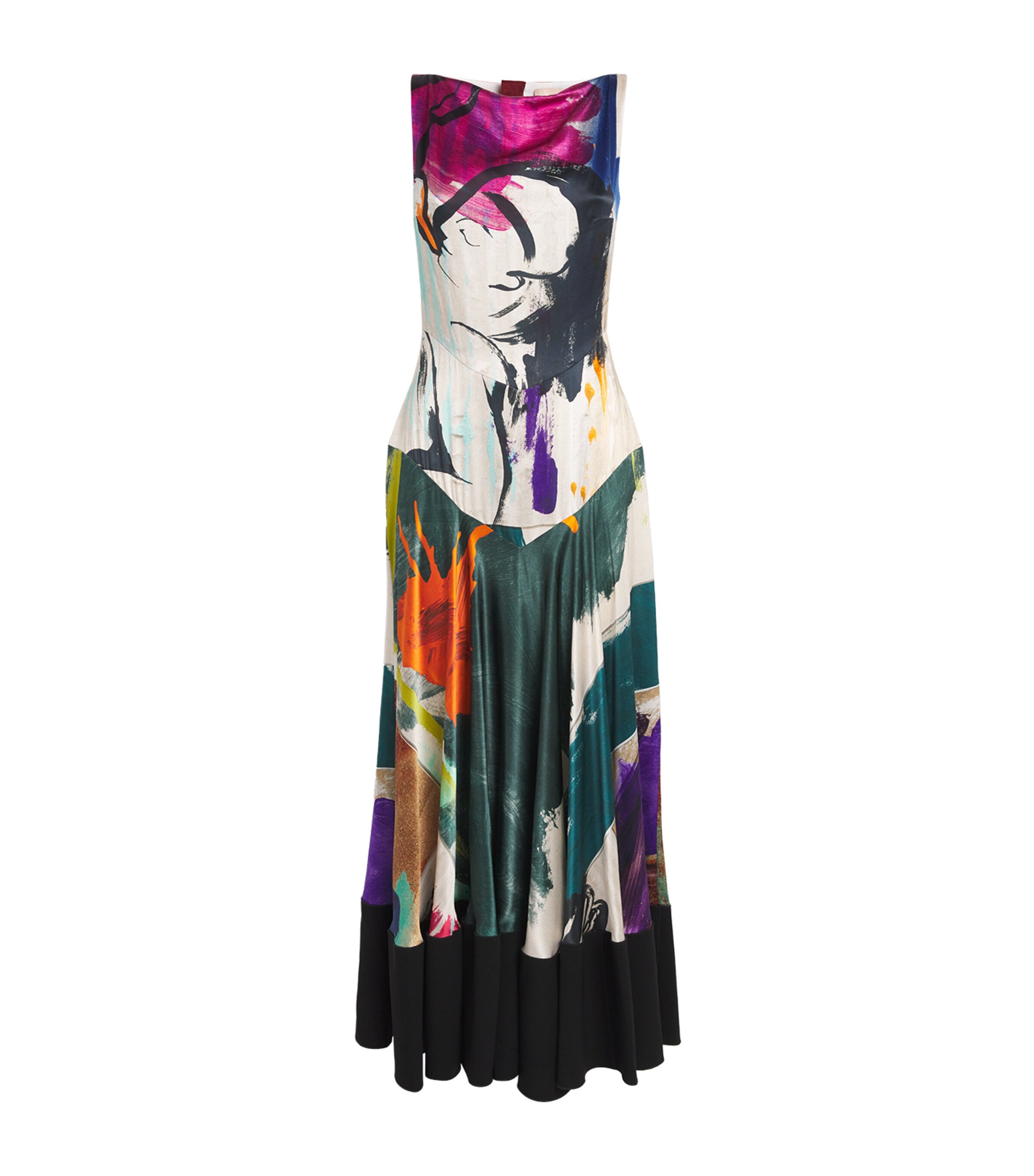 Roksanda Womens Silk Munir Midi Dress Chalk Leda Image 1