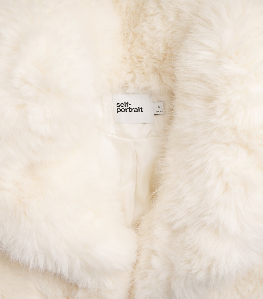 Faux Fur Coat WHITE Image 5